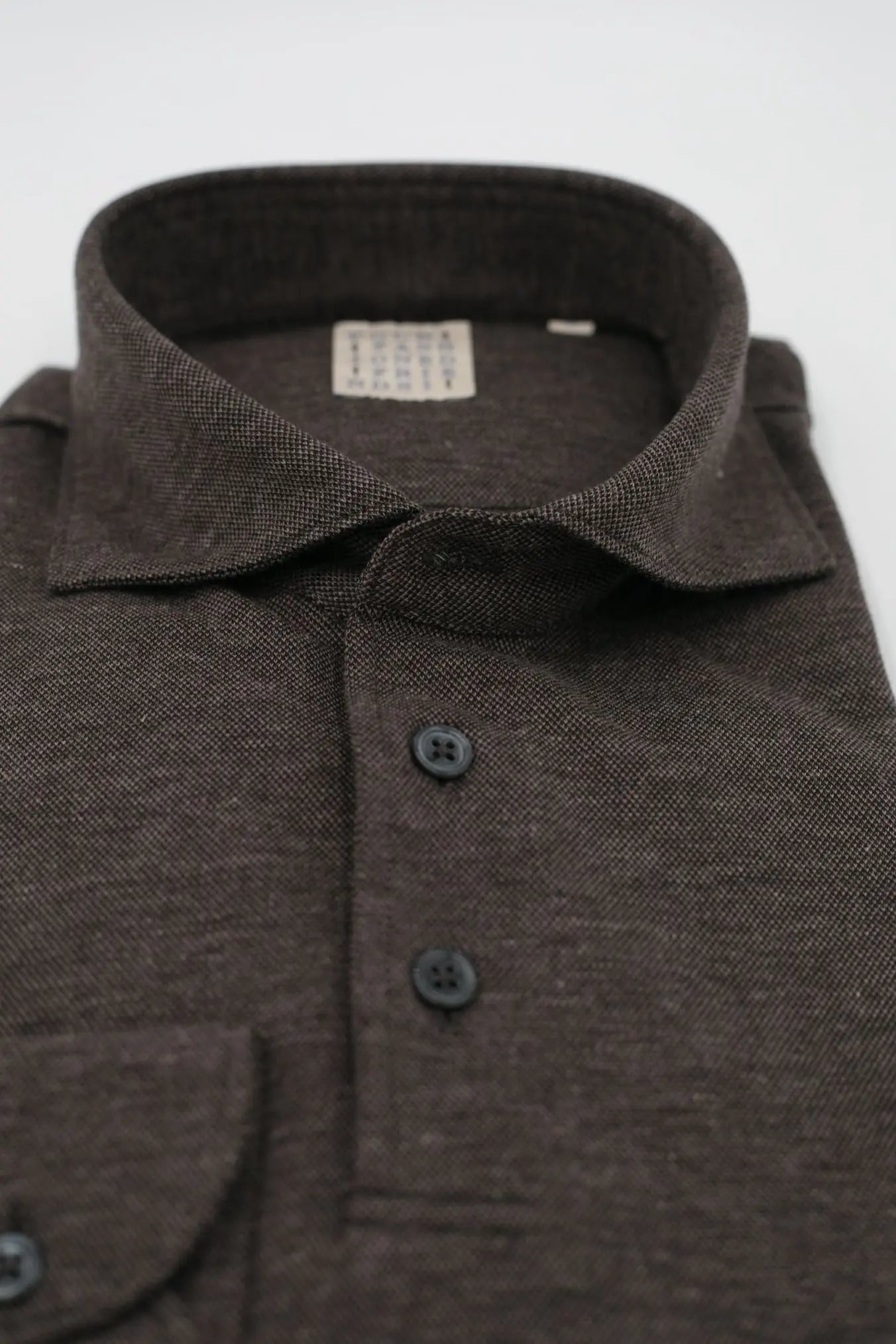 Polo Jersey Cotone e Cashmere Piquet Testa di Moro Mélange - Guarino Store