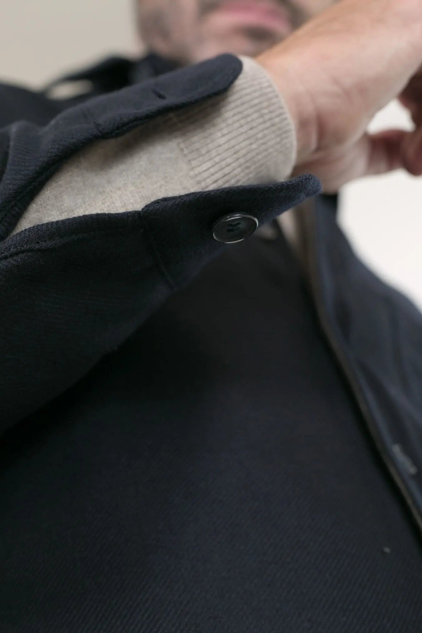 FFF Overshirt Cashmere Lanificio di Pray Blu Scuro