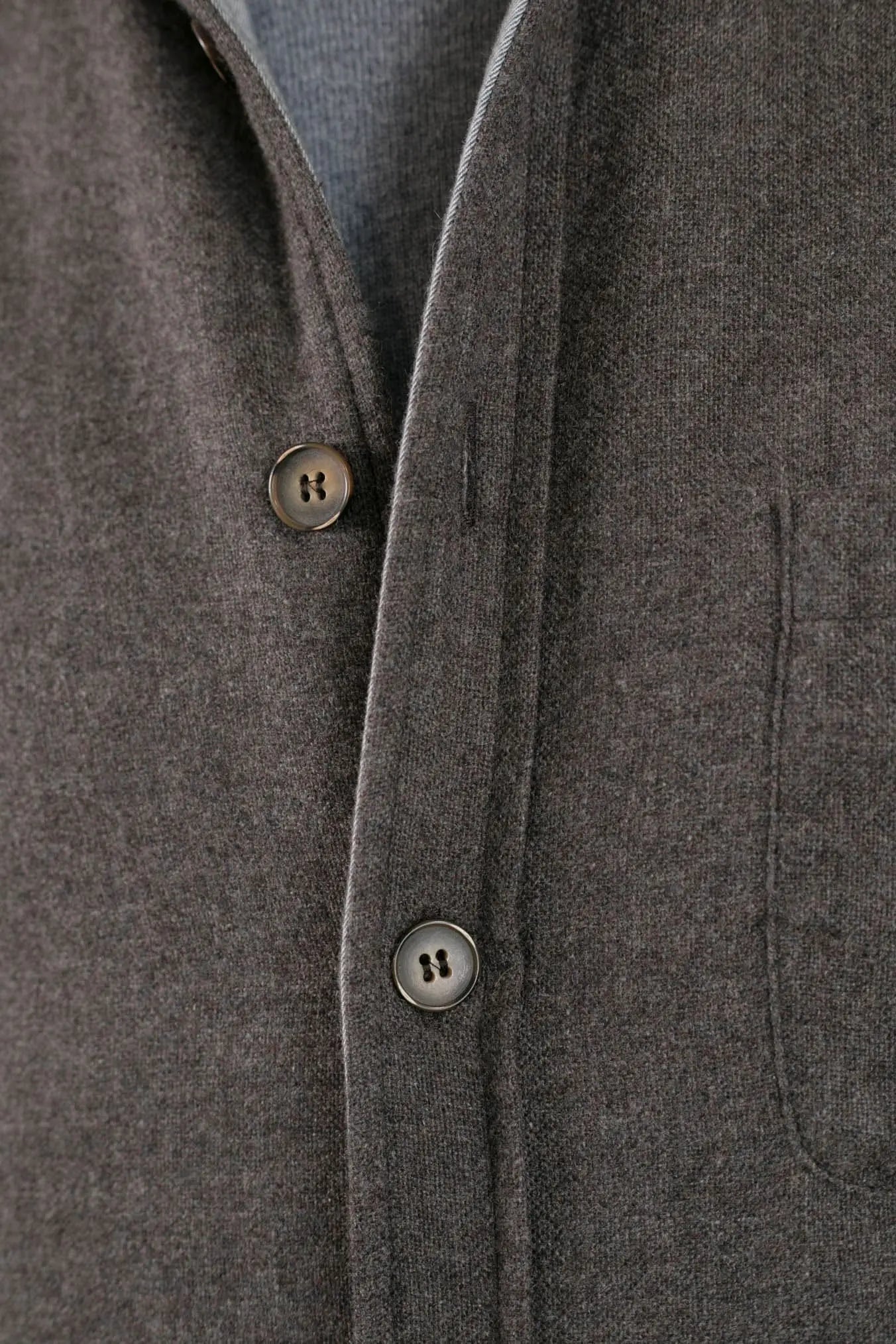 FFF Overshirt Cashmere Lanificio di Pray Marrone