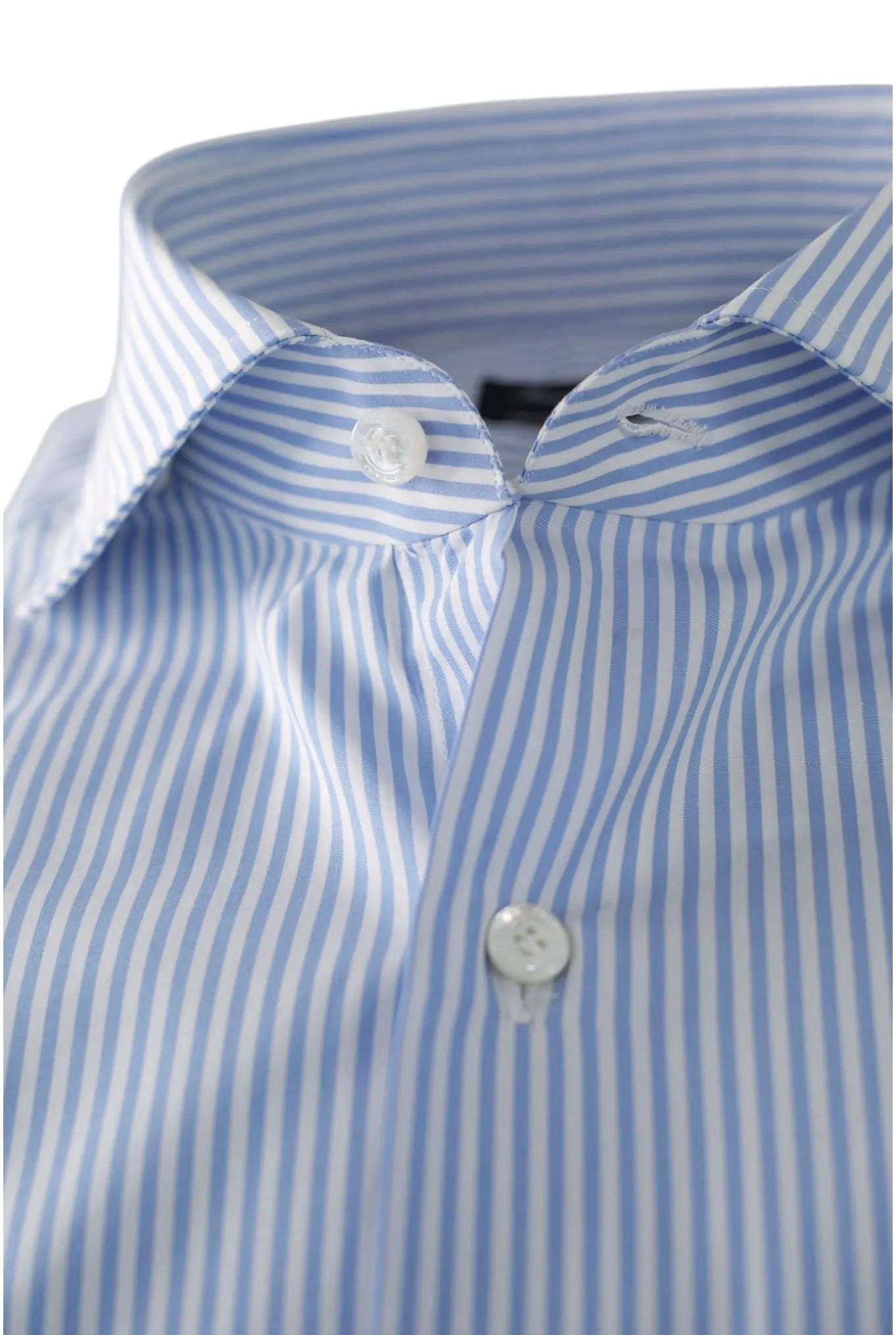 Camicia Napoli Cotone Righe Azzurre - Guarino Store