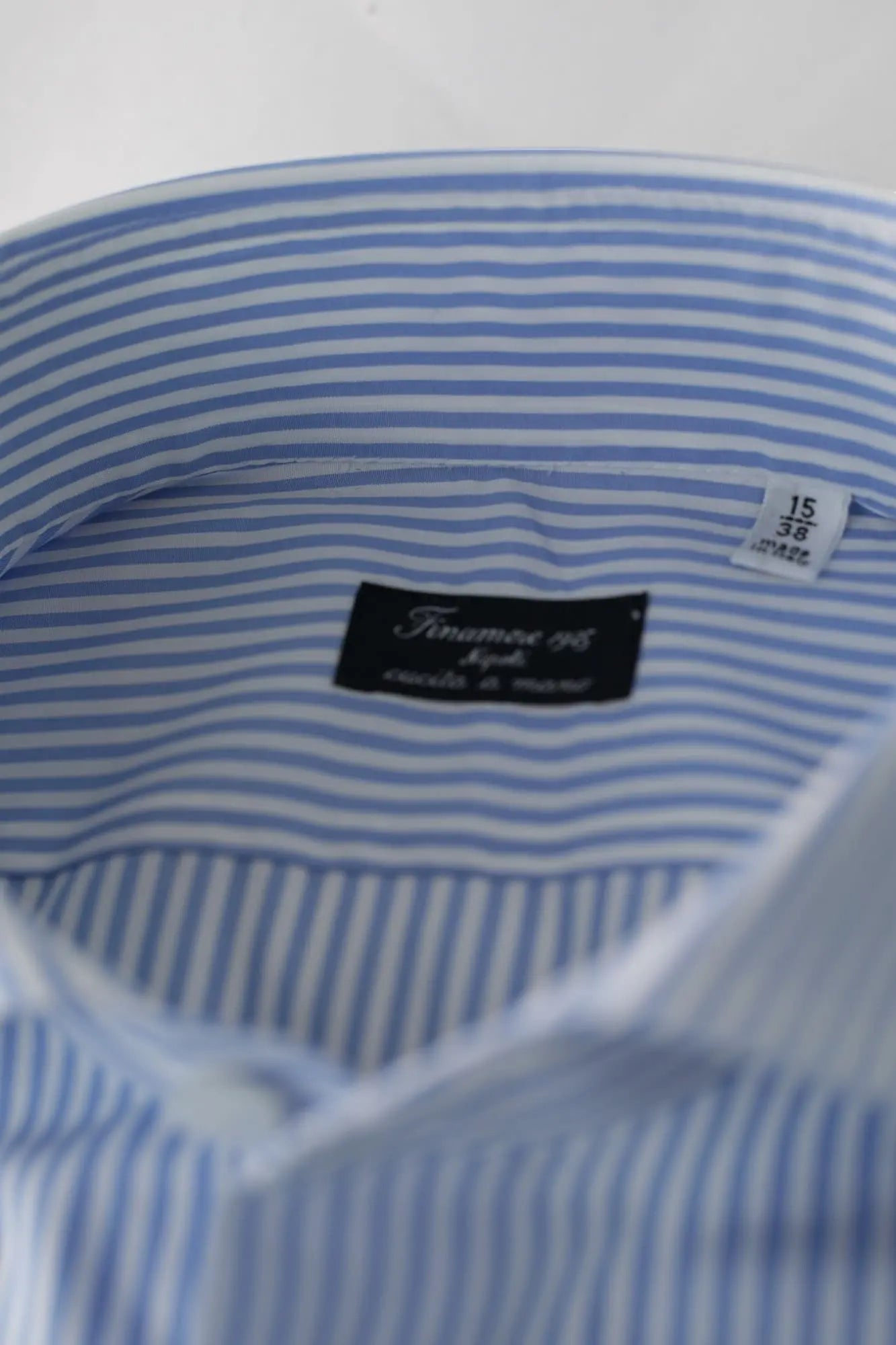 Camicia Napoli Cotone Righe Azzurre - Guarino Store