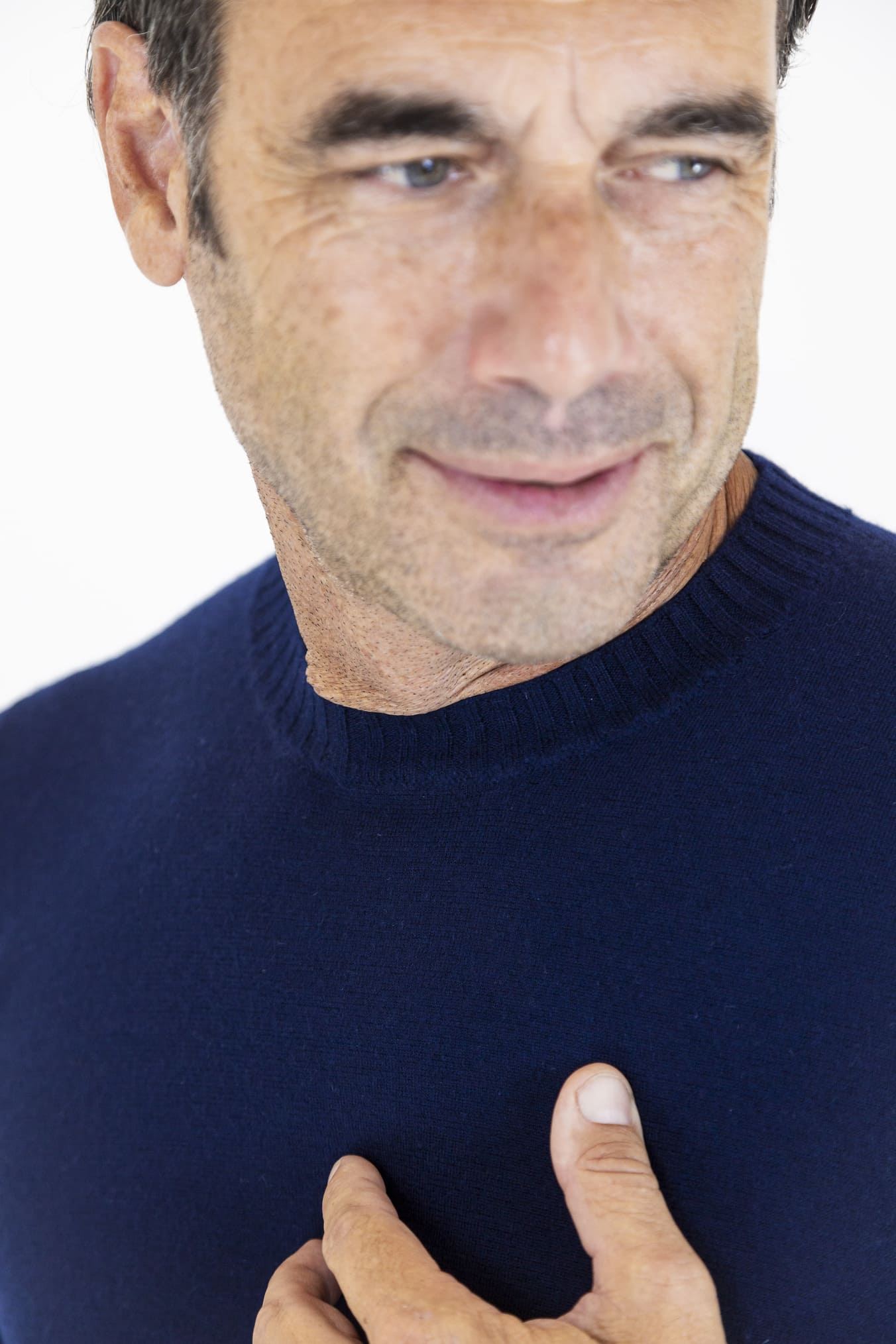 Girocollo Cashmere Duvet Blu Navy - Guarino Store