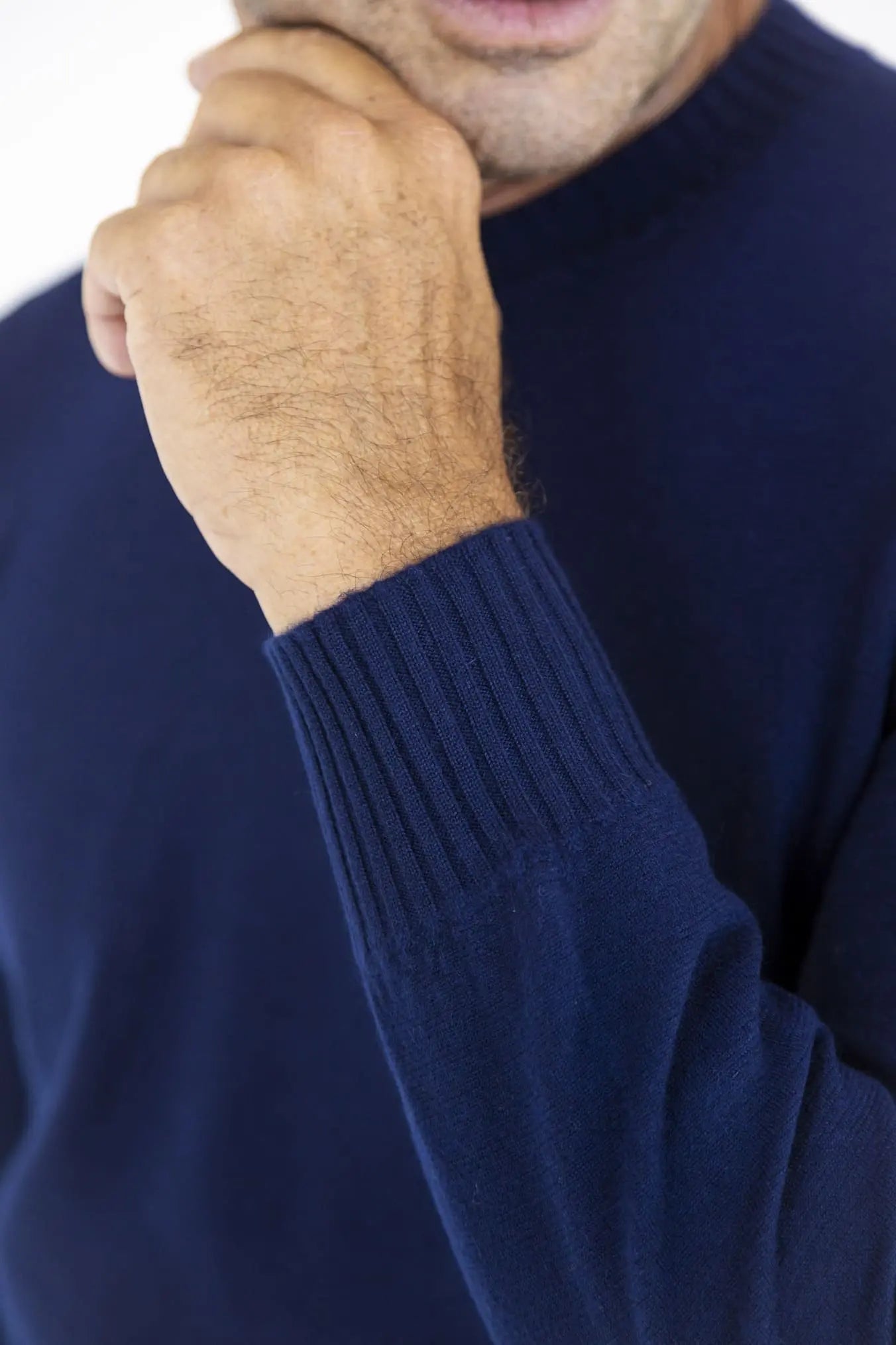 Girocollo Cashmere Duvet Blu Navy - Guarino Store