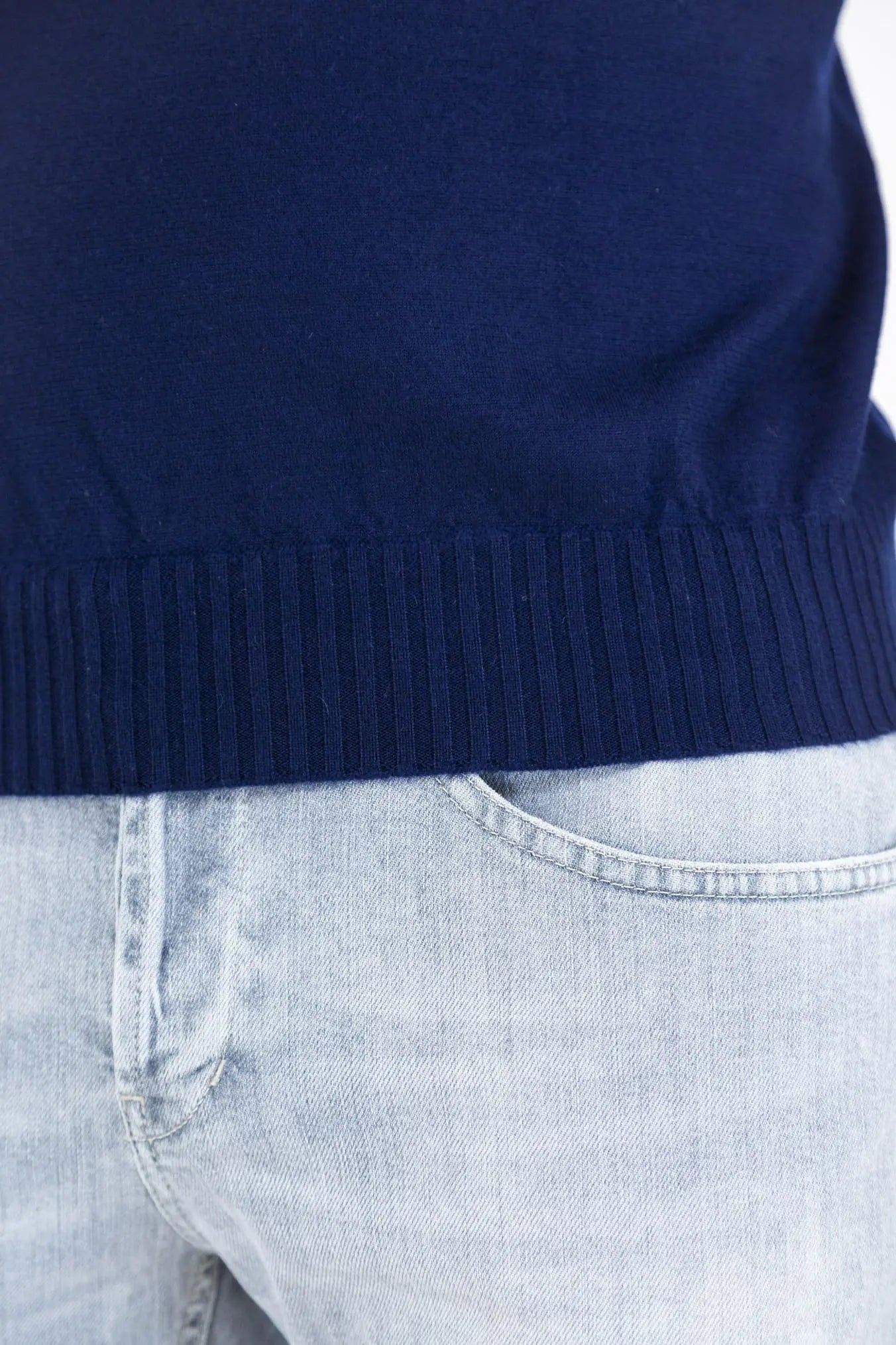 Girocollo Cashmere Duvet Blu Navy - Guarino Store