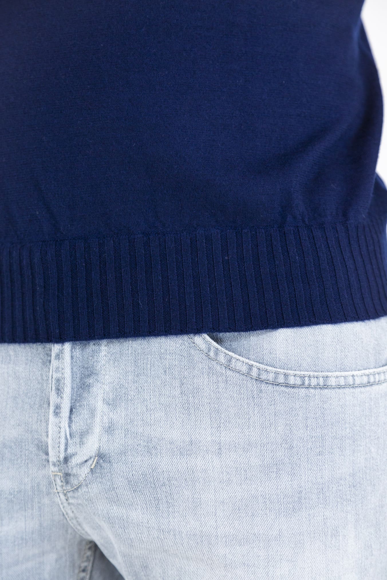 Girocollo Cashmere Duvet Blu Navy - Guarino Store