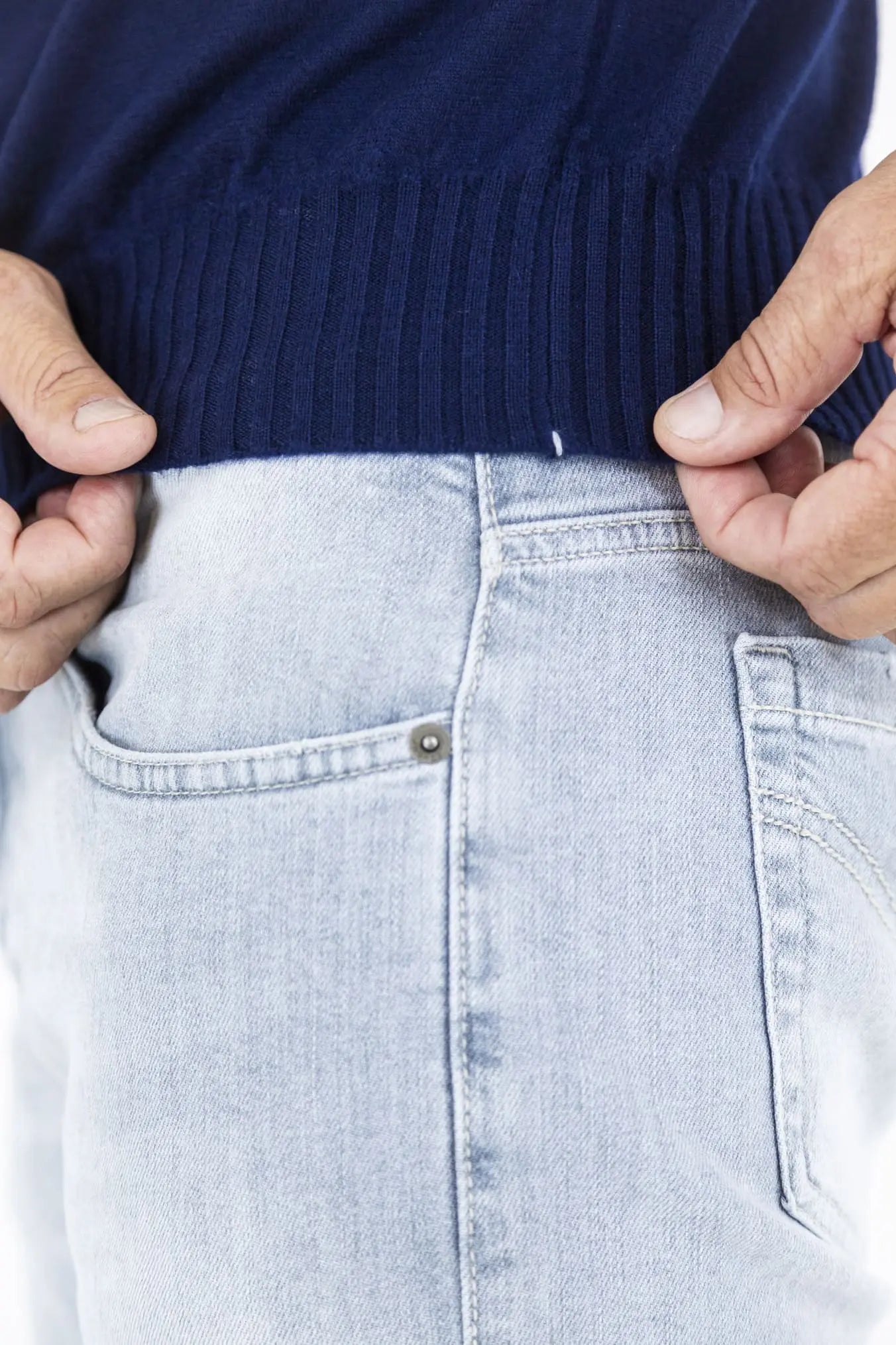 Girocollo Cashmere Duvet Blu Navy - Guarino Store