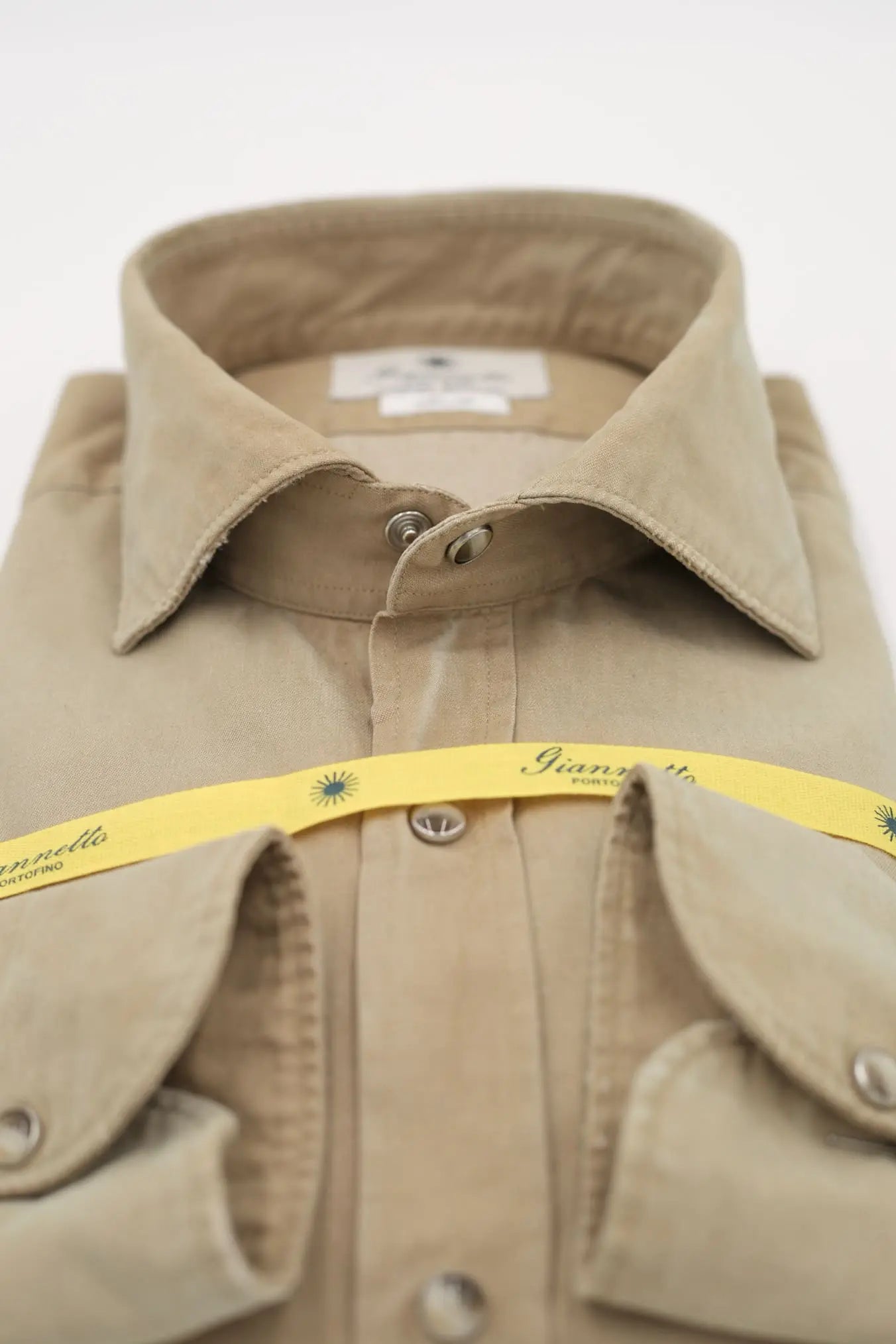 Camicia Denim Washed Beige - Guarino Store