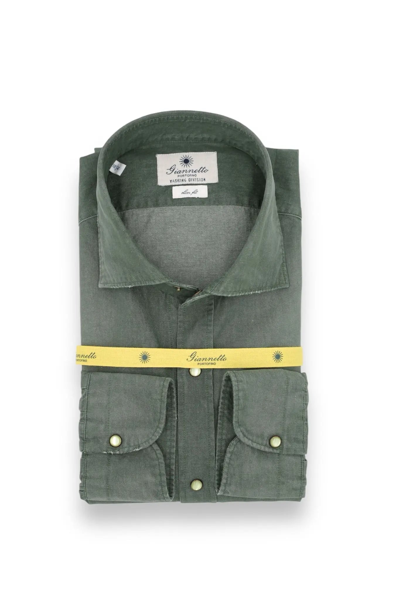 Camicia Denim Washed Viola Melanzana - Guarino Store