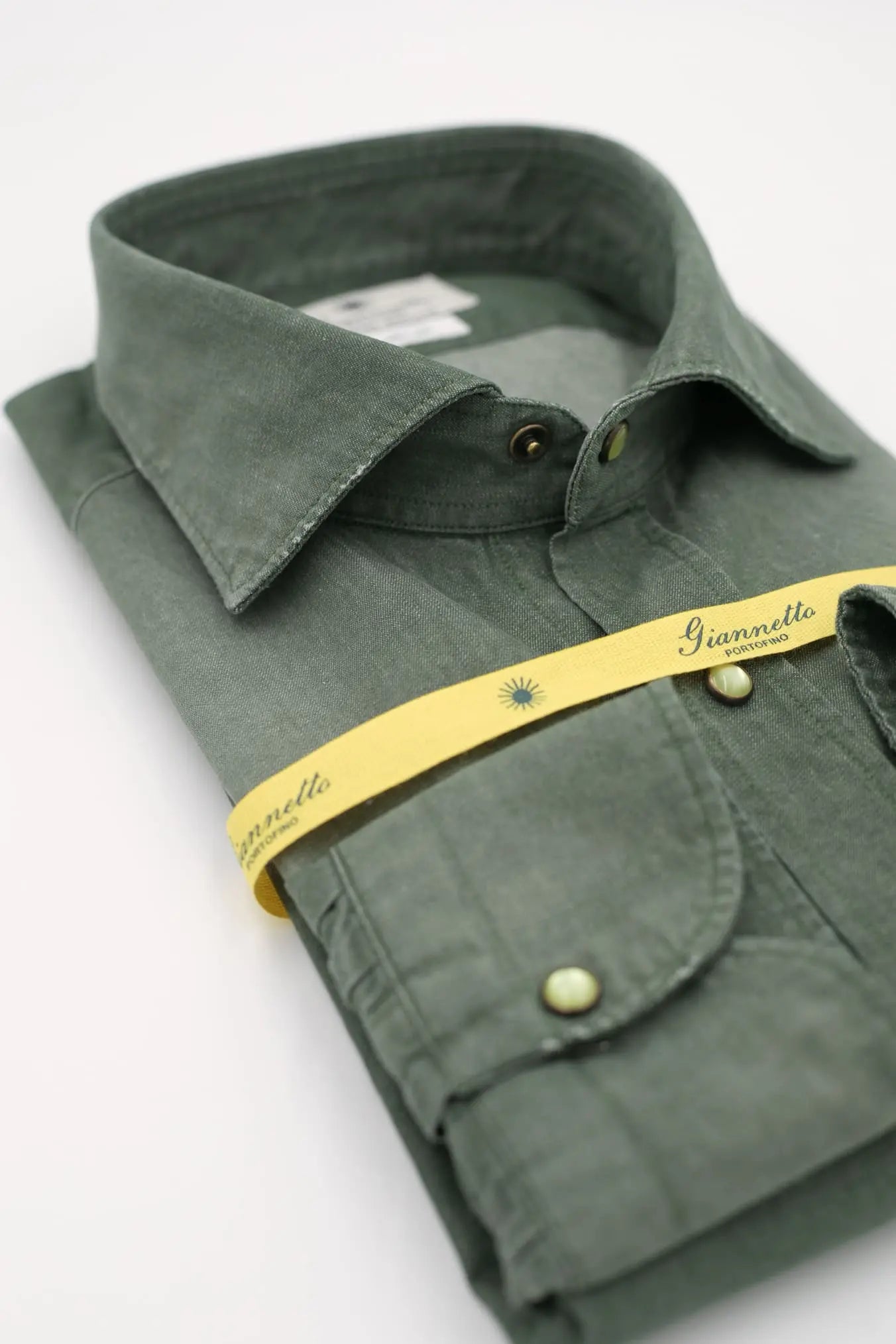 Camicia Denim Washed Viola Melanzana - Guarino Store
