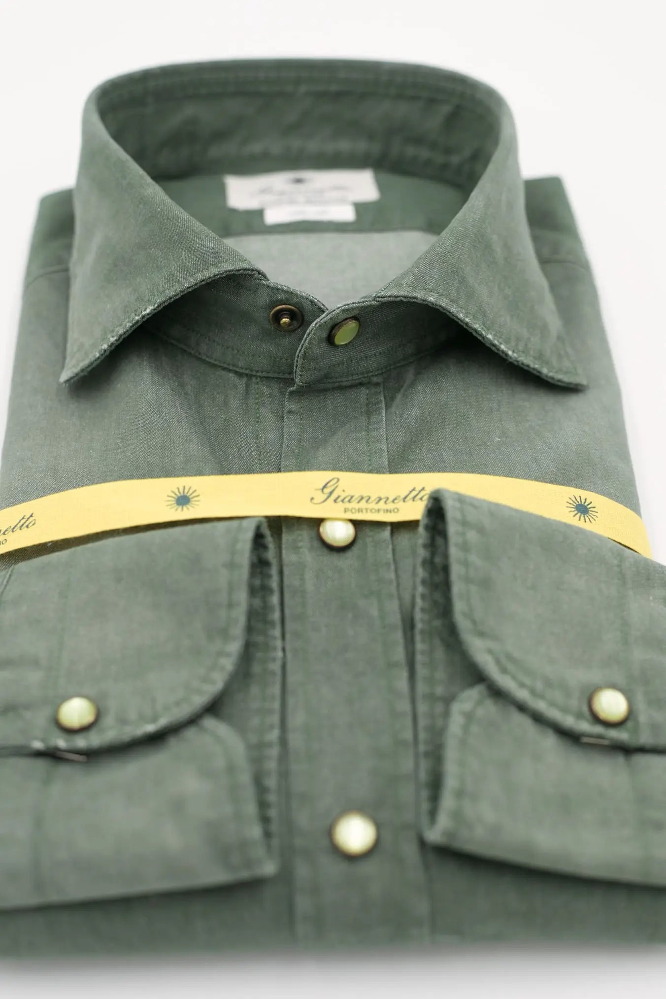 Camicia Denim Washed Viola Melanzana - Guarino Store