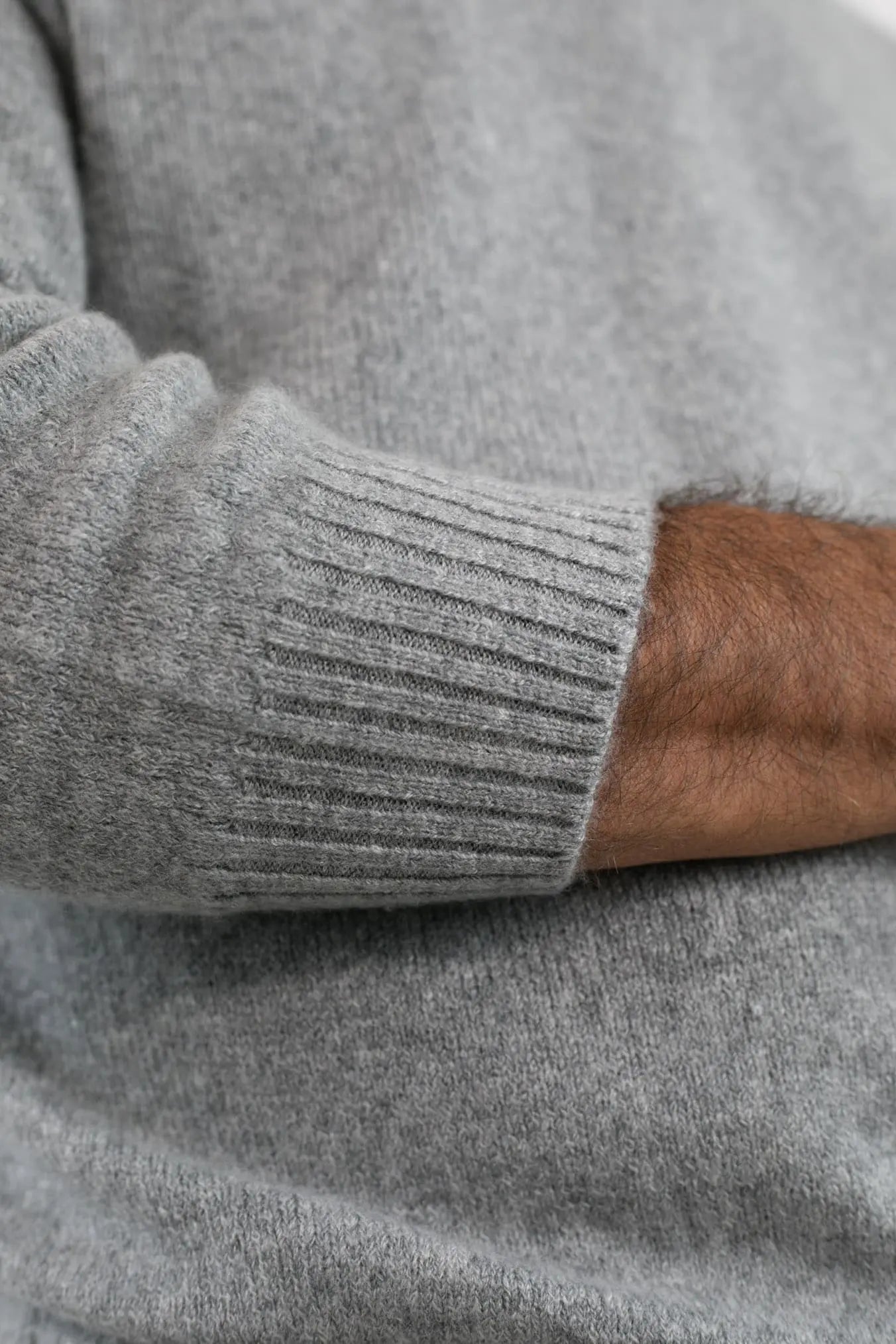 Girocollo Cashmere e Seta Grigio - Guarino Store