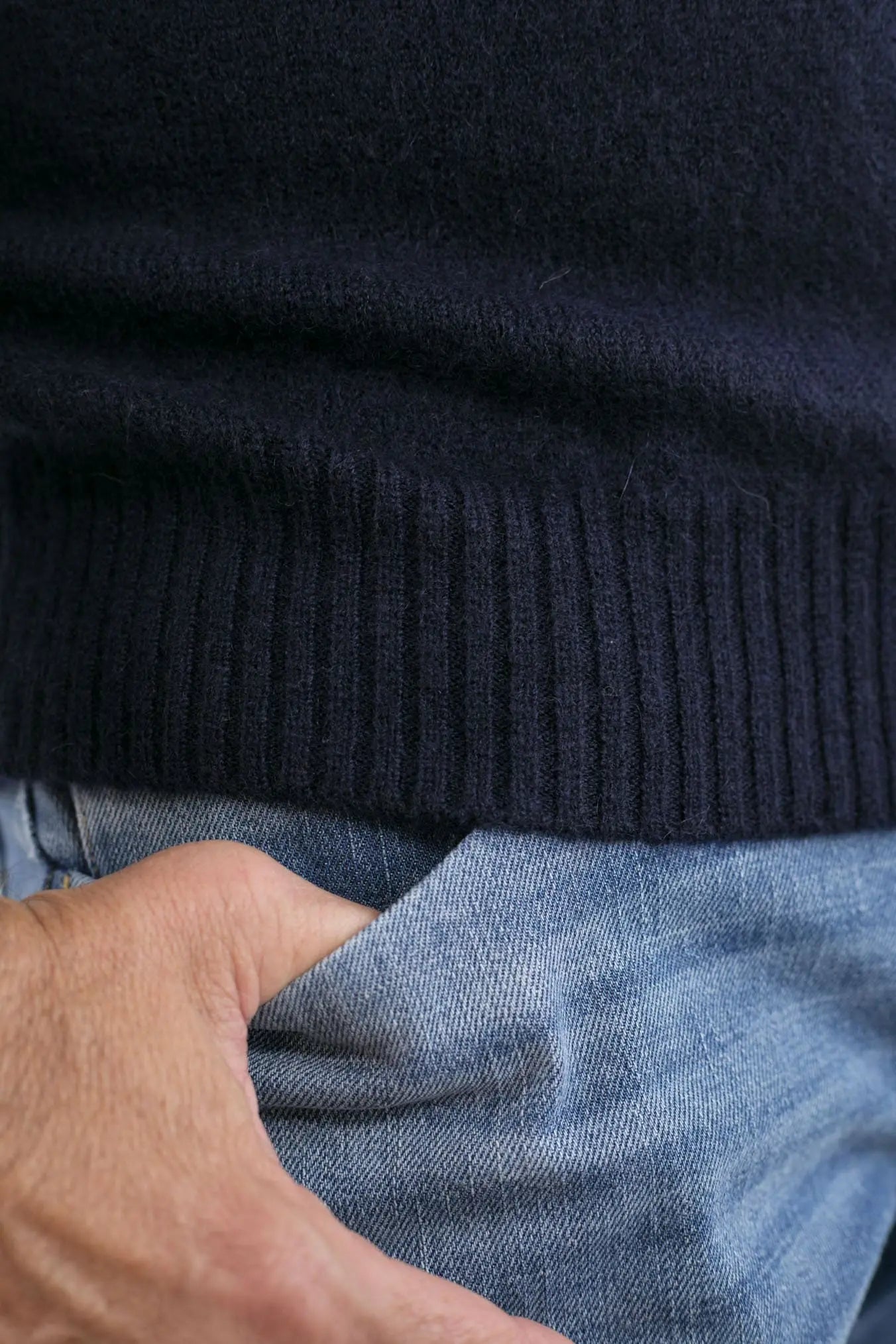 Girocollo Cashmere e Seta Blu - Guarino Store