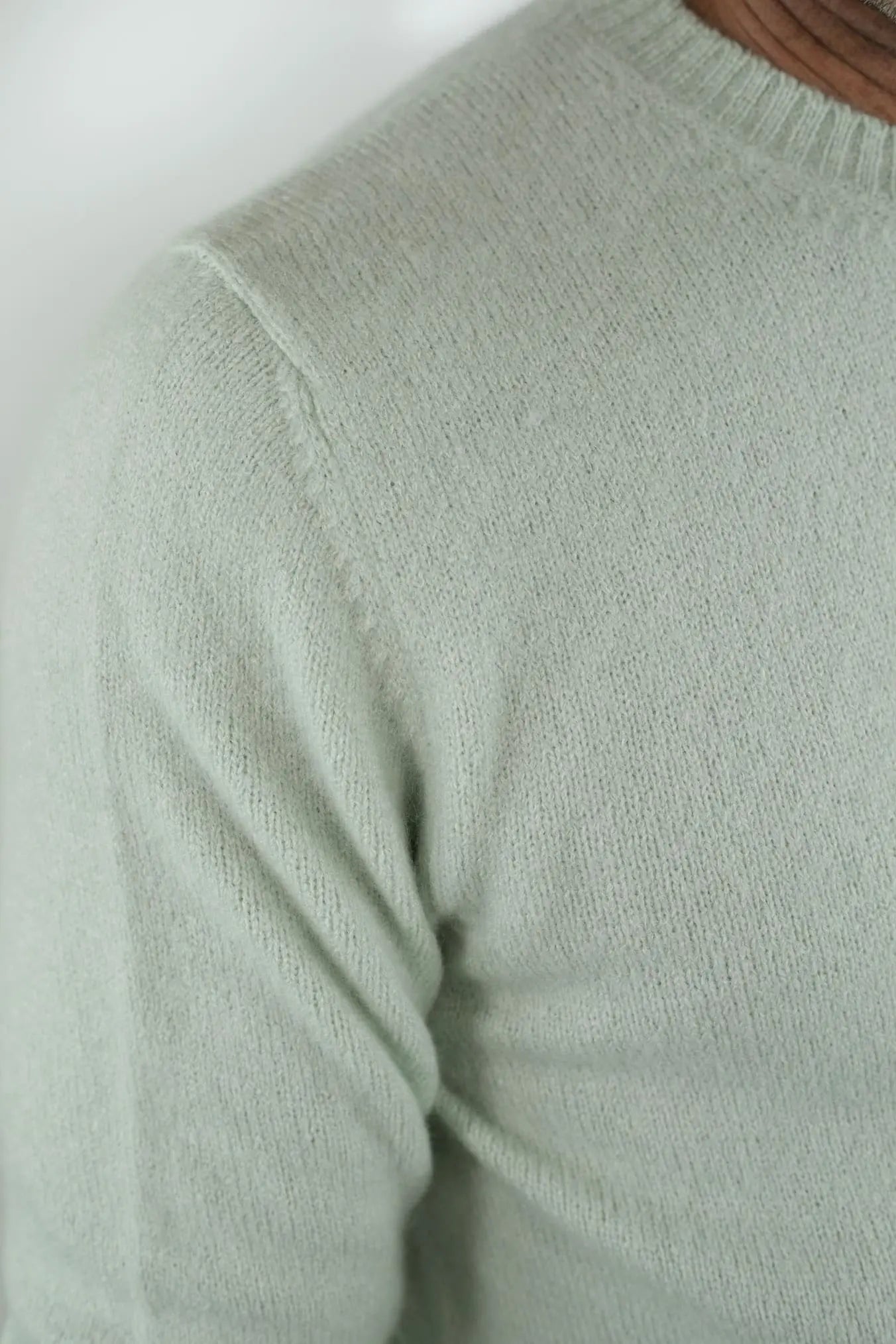 Girocollo Cashmere e Seta Verde Mela - Guarino Store