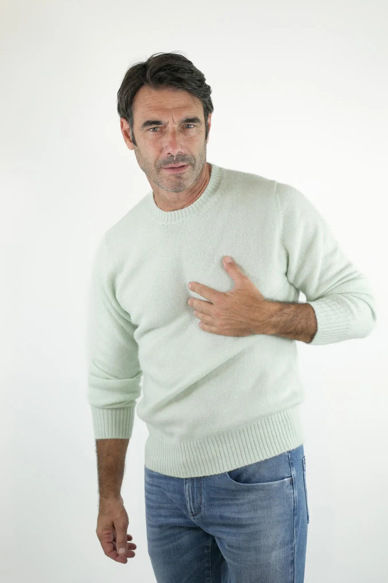 Girocollo Cashmere e Seta Verde Mela - Guarino Store
