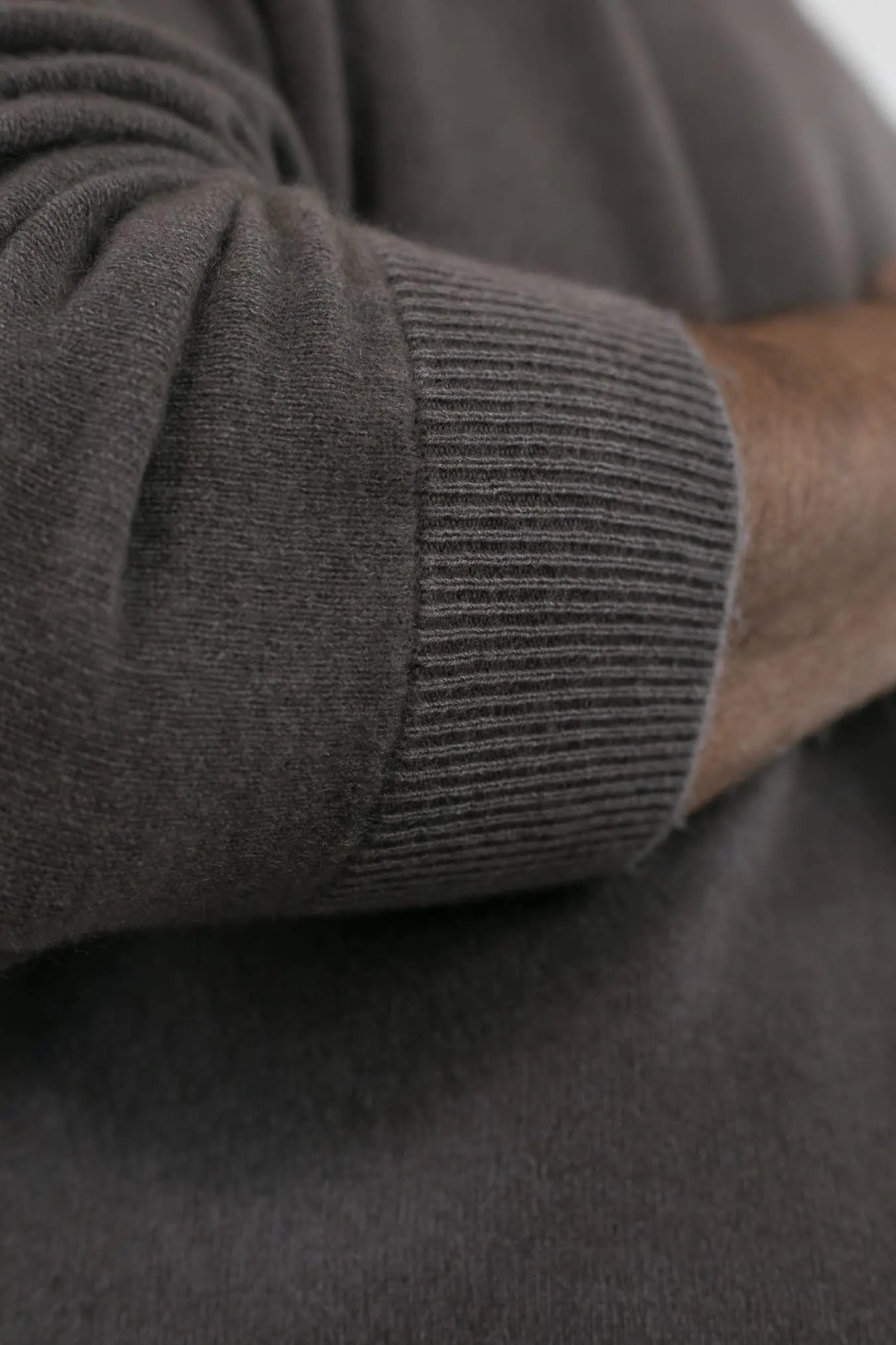 Girocollo Raglan Cashmere Old Dyed Fango - Guarino Store