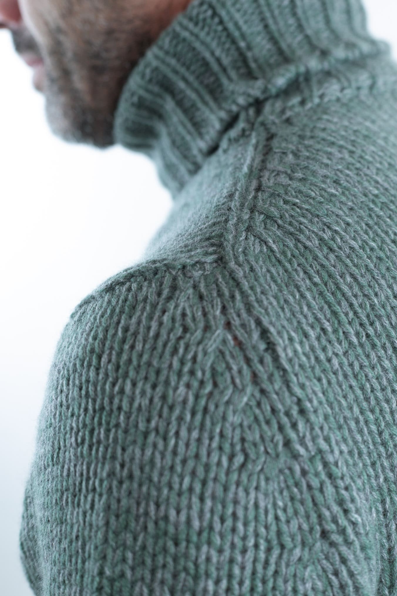 Dolcevita 6 Fili Cashmere Mélange Verde - Guarino Store