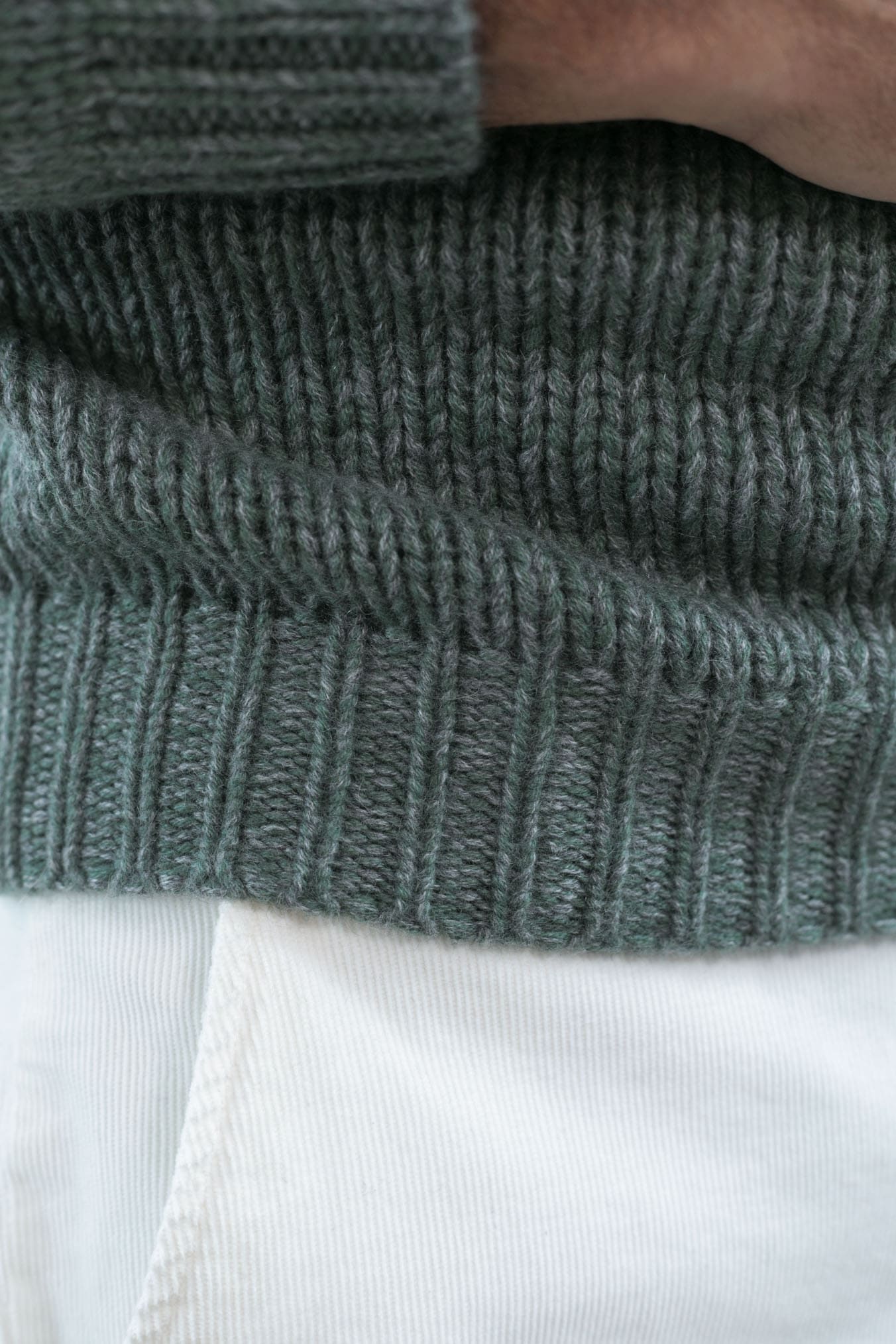Dolcevita 6 Fili Cashmere Mélange Verde - Guarino Store