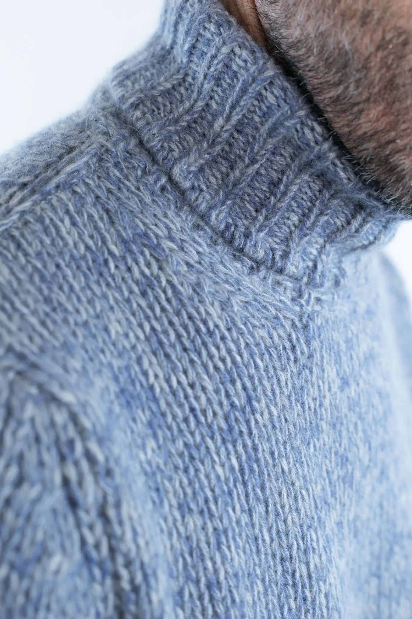 Dolcevita 6 Fili Cashmere Mélange Azzurro - Guarino Store