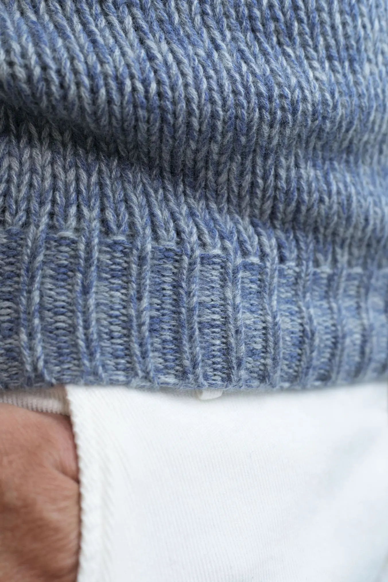 Dolcevita 6 Fili Cashmere Mélange Azzurro - Guarino Store