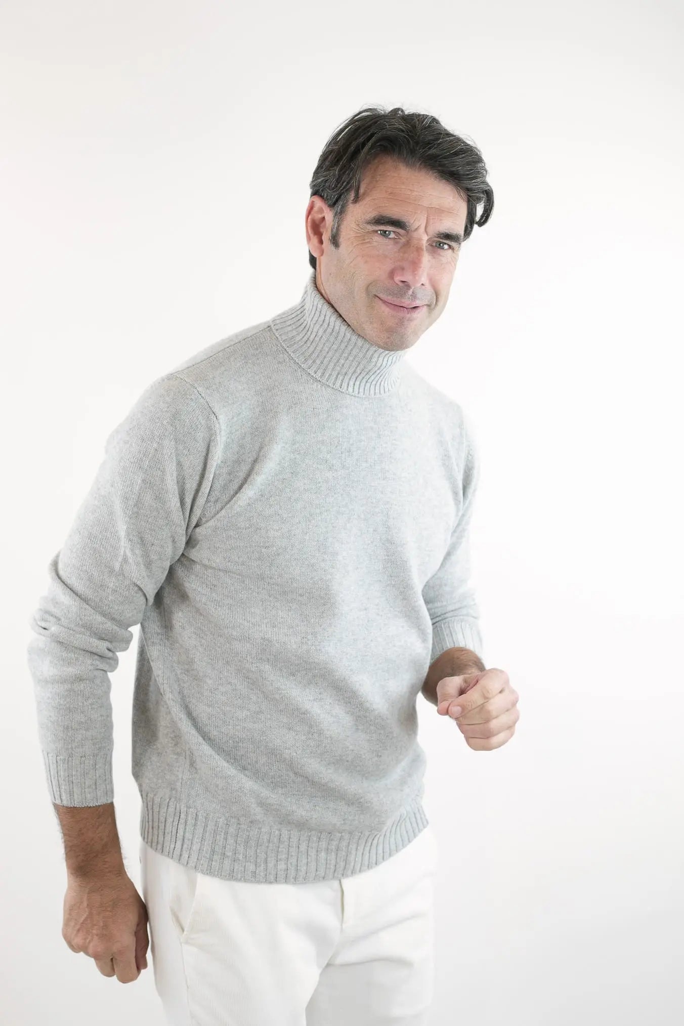 Dolcevita Cashmere Corsehair Grigio Perla - Guarino Store