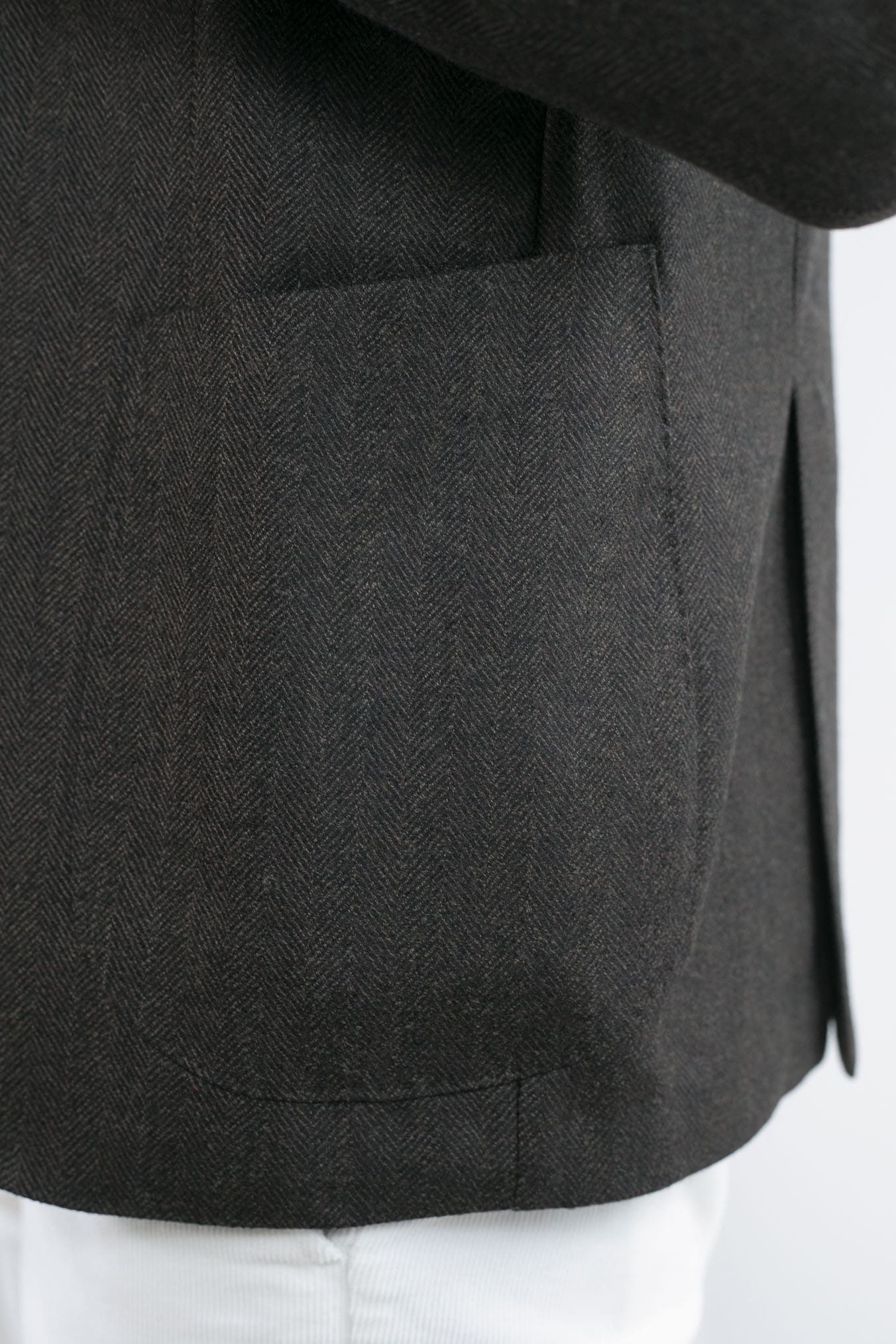 GUARINO Giacca Spigata Lana Testa Moro