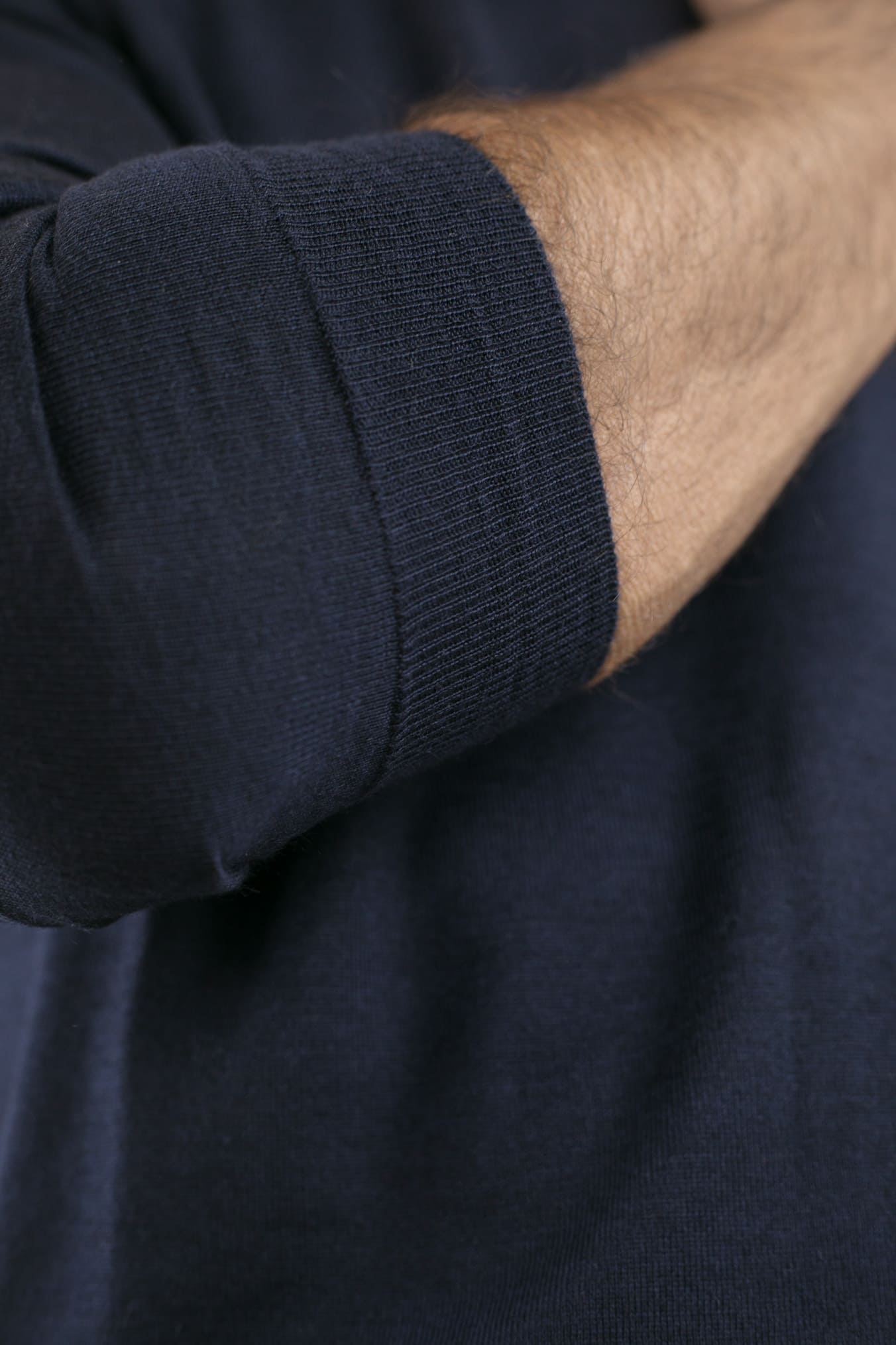 GUARINO Girocollo Lana Seta Cashmere Blu Scuro