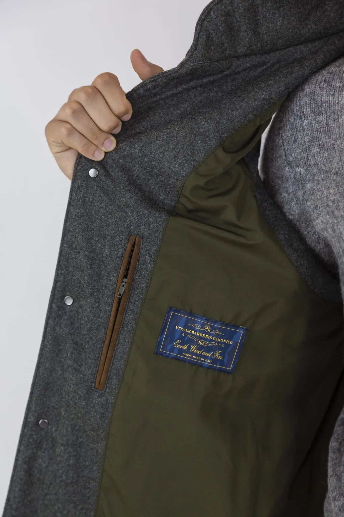 Gilet di Lana con Cappuccio Staccabile Verde - Guarino Store