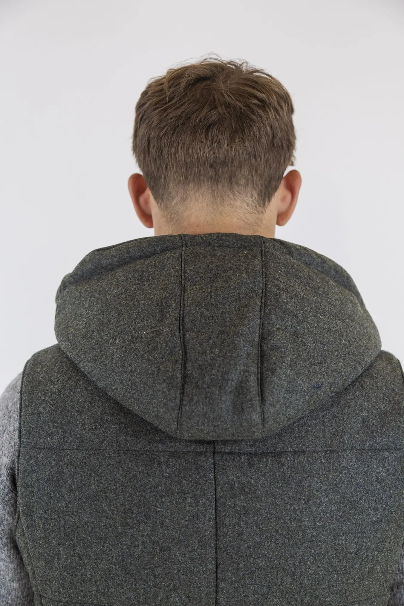 Gilet di Lana con Cappuccio Staccabile Verde - Guarino Store