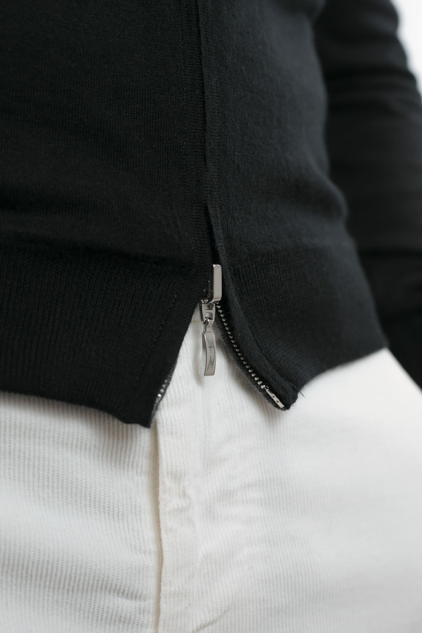 Maglia Full Zip Double Face Nero e Grigio - Guarino Store