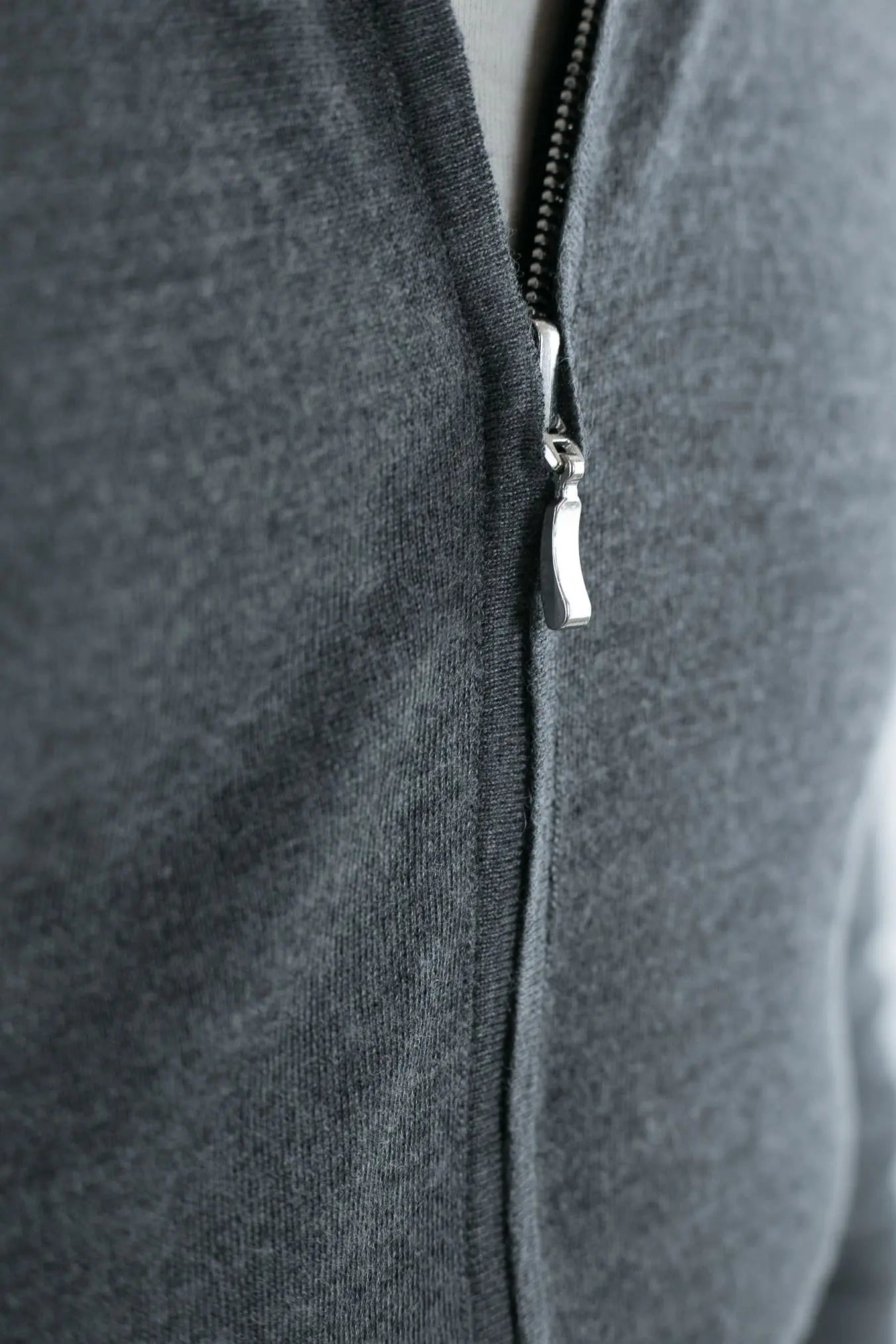 Maglia Full Zip Double Face Nero e Grigio - Guarino Store