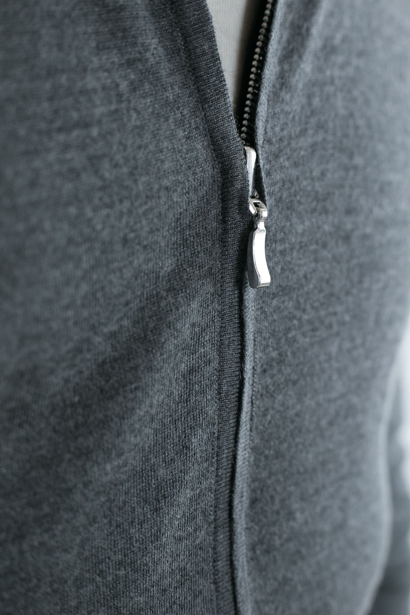 Maglia Full Zip Double Face Nero e Grigio - Guarino Store