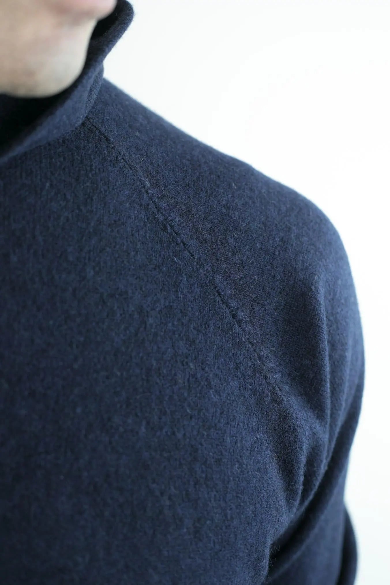Maglia Felpa Cashmere con Cappuccio Blu Navy - Guarino Store