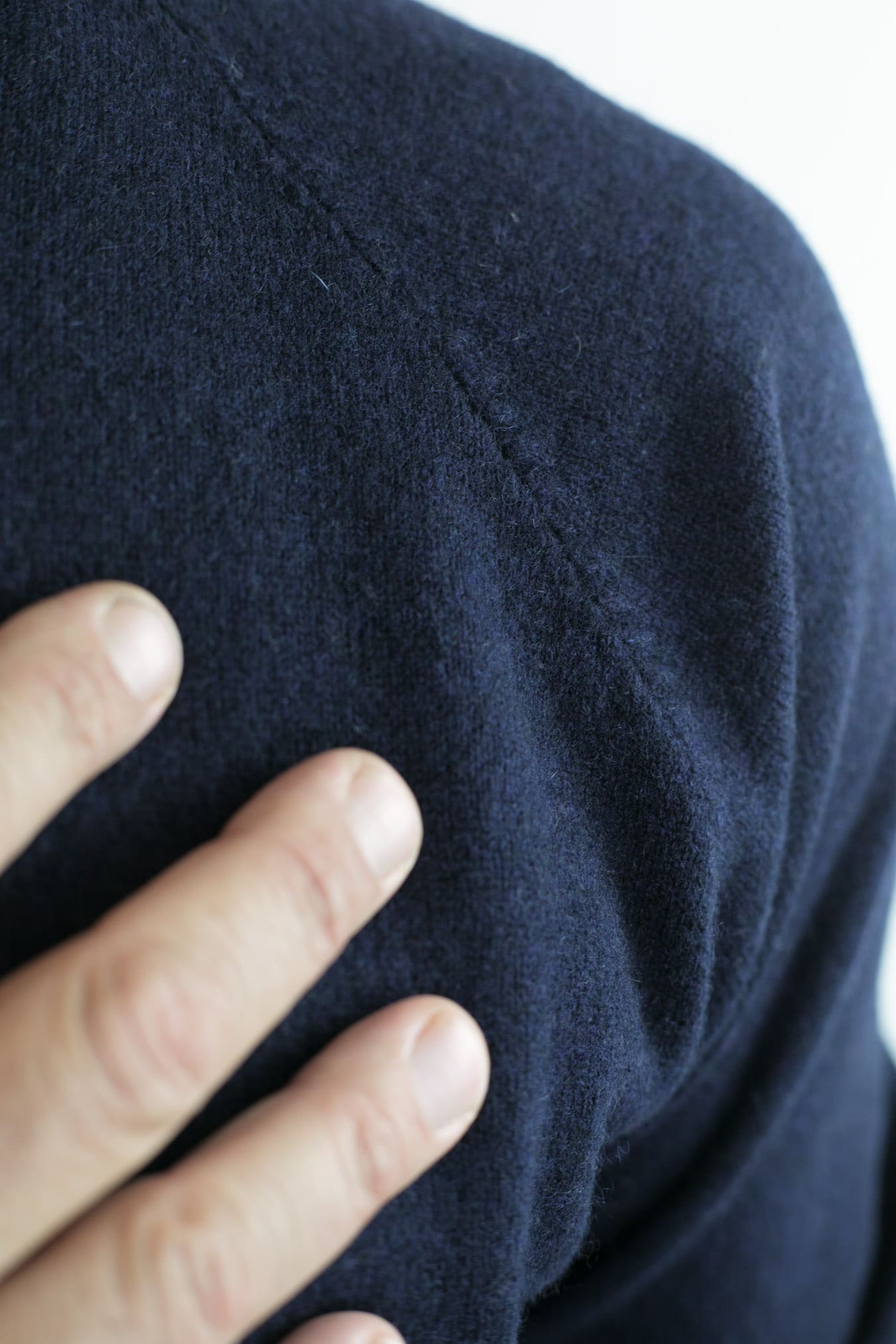 Maglia Felpa Cashmere con Cappuccio Blu Navy - Guarino Store