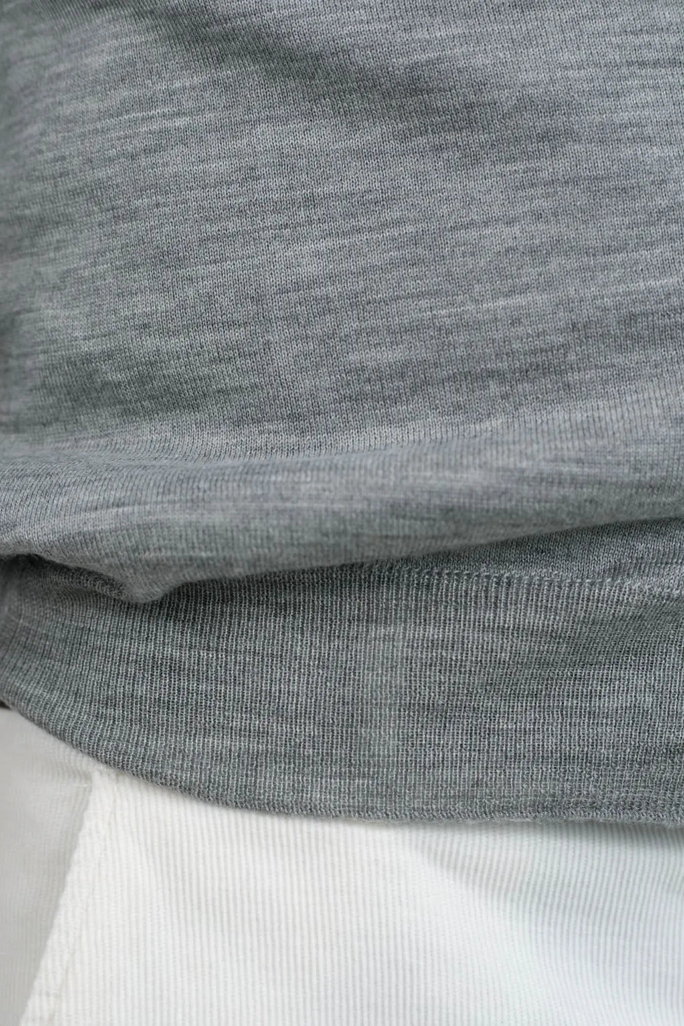 GUARINO Gilet con Bottoni Merino Extrafine Grigio Chiaro