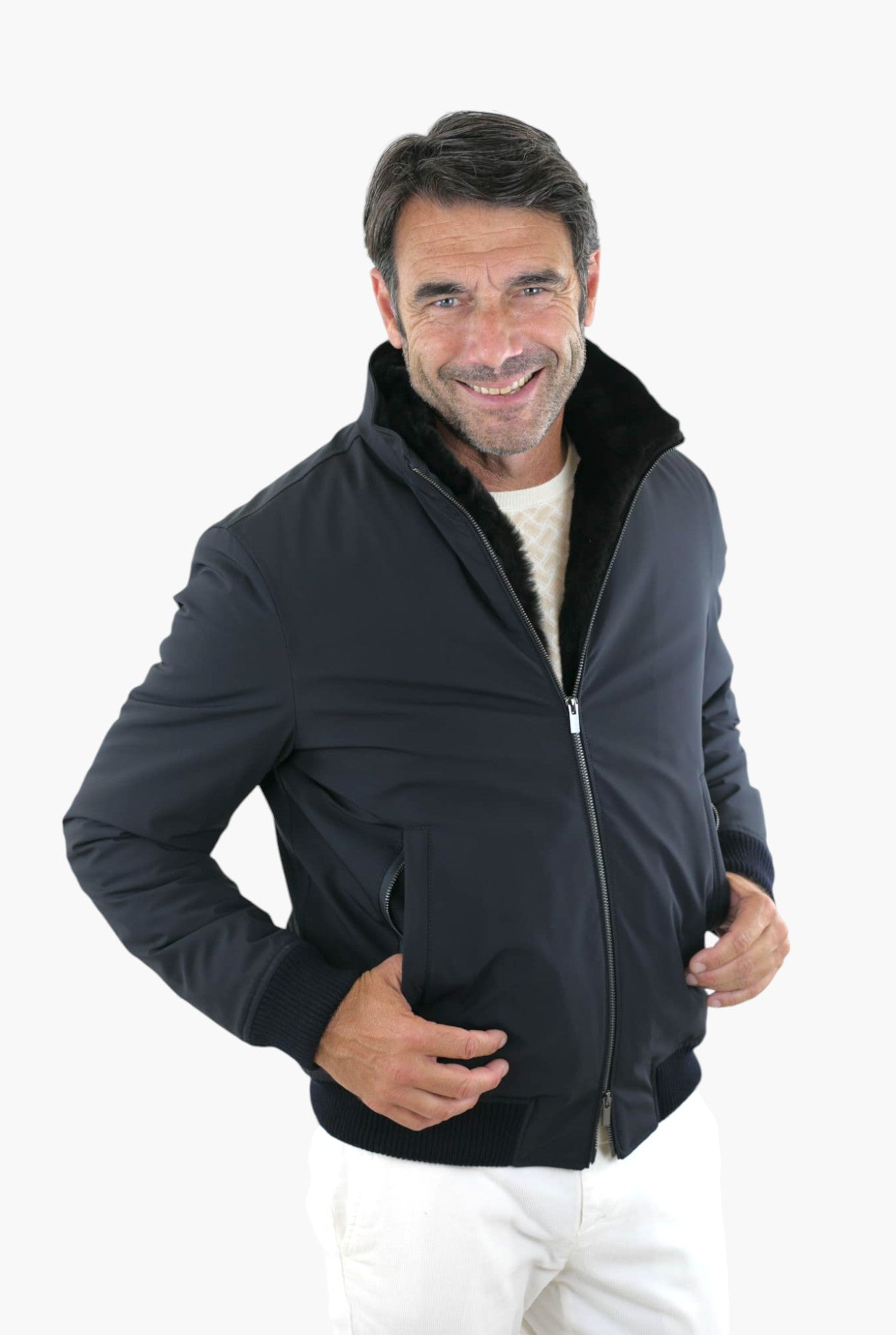 Giubbino Impermeabile Blu Corpetto Castorino - Guarino Store