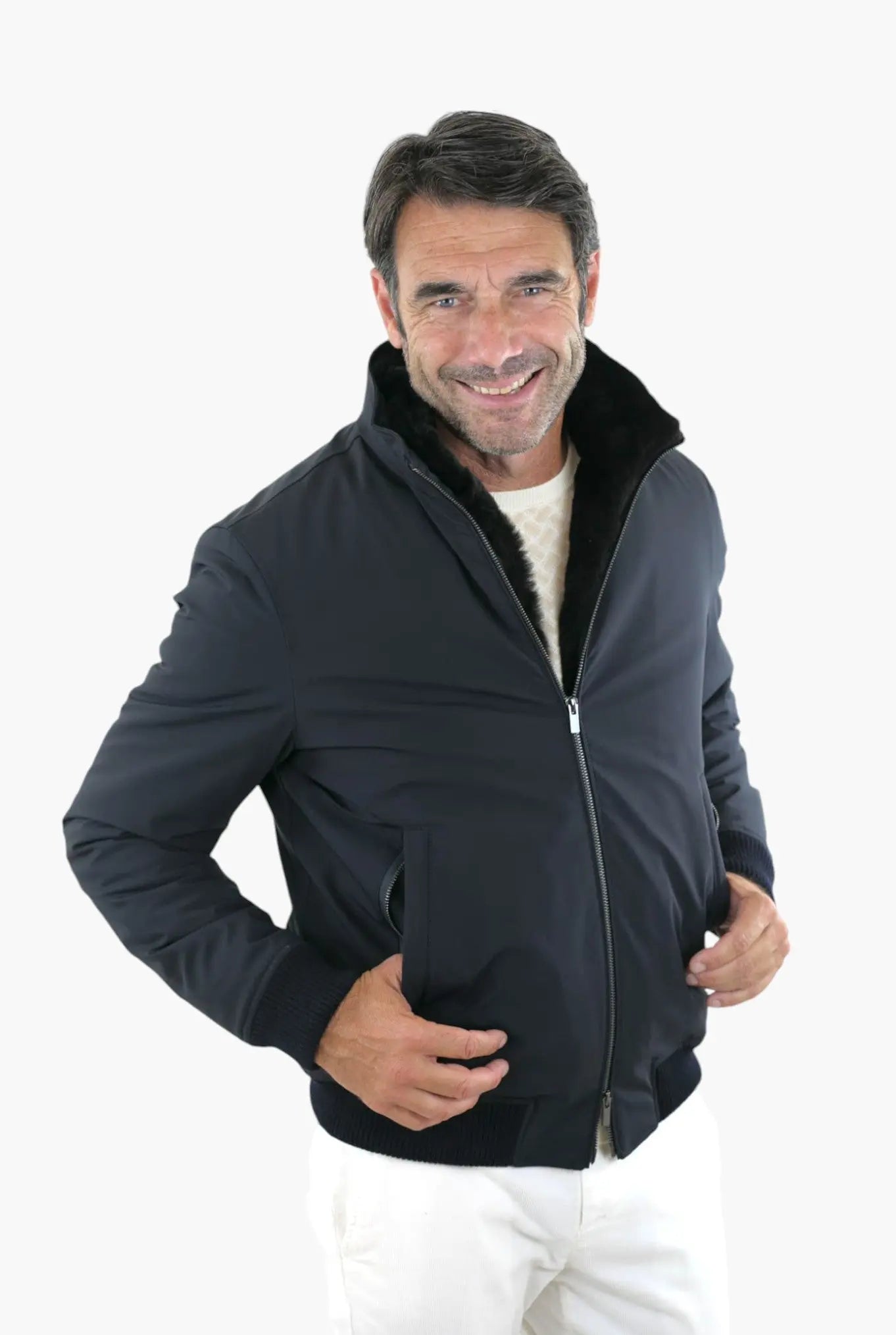 Giubbino Impermeabile Blu Corpetto Castorino - Guarino Store
