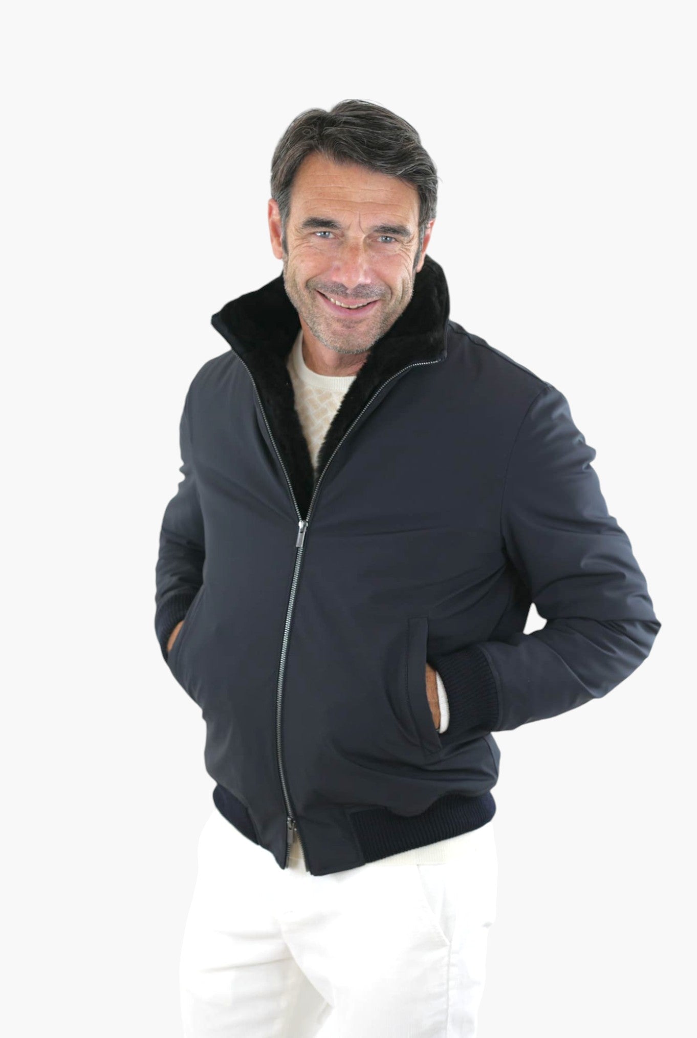 Giubbino Impermeabile Blu Corpetto Castorino - Guarino Store