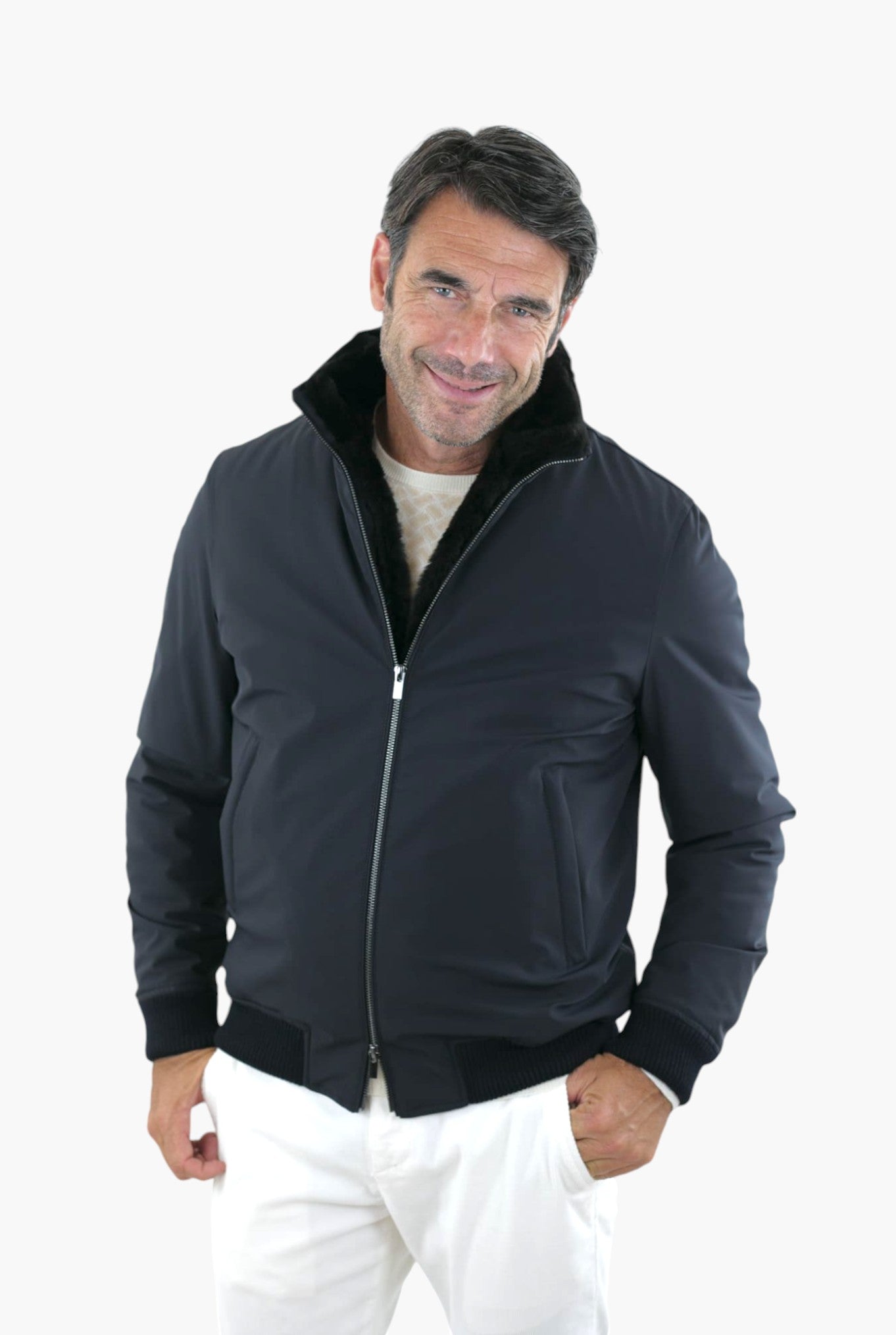 Giubbino Impermeabile Blu Corpetto Castorino - Guarino Store