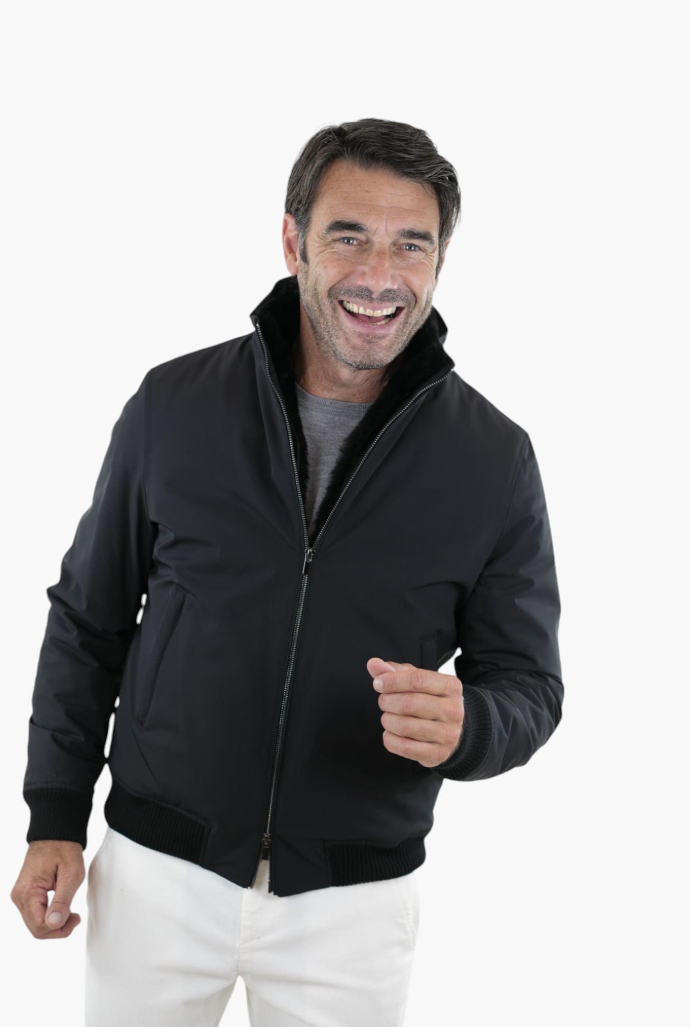 Giubbino Impermeabile Nero Corpetto Castorino - Guarino Store