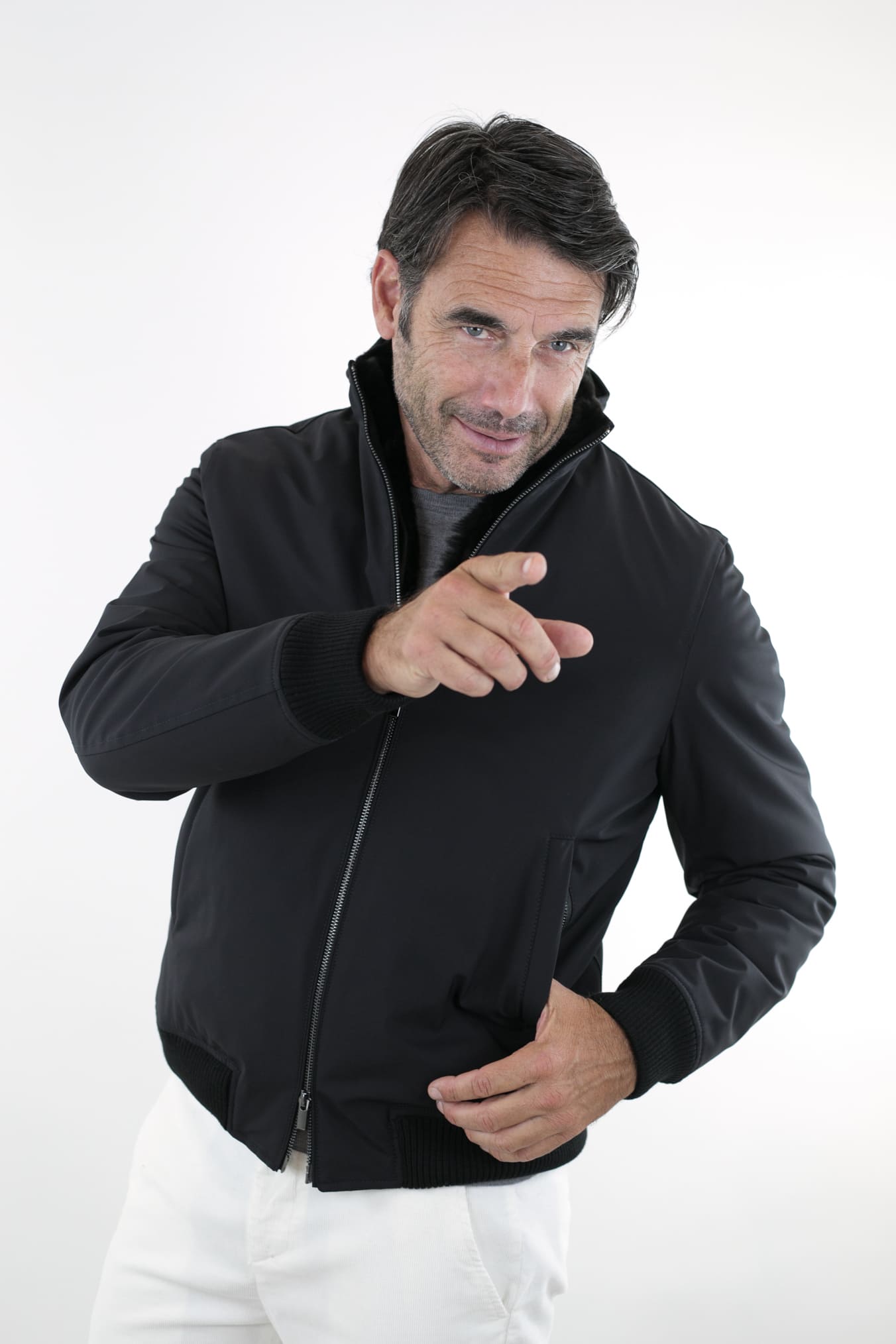 Giubbino Impermeabile Nero Corpetto Castorino - Guarino Store