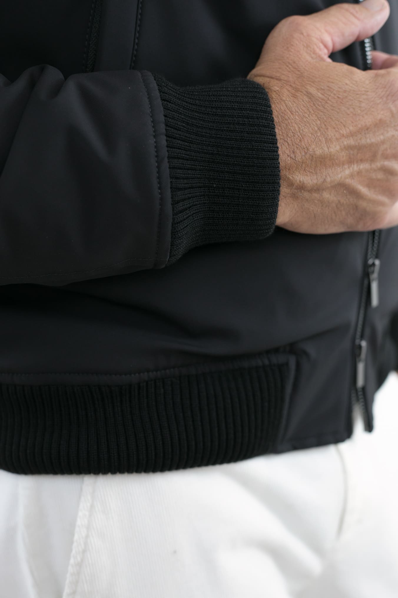 Giubbino Impermeabile Nero Corpetto Castorino - Guarino Store