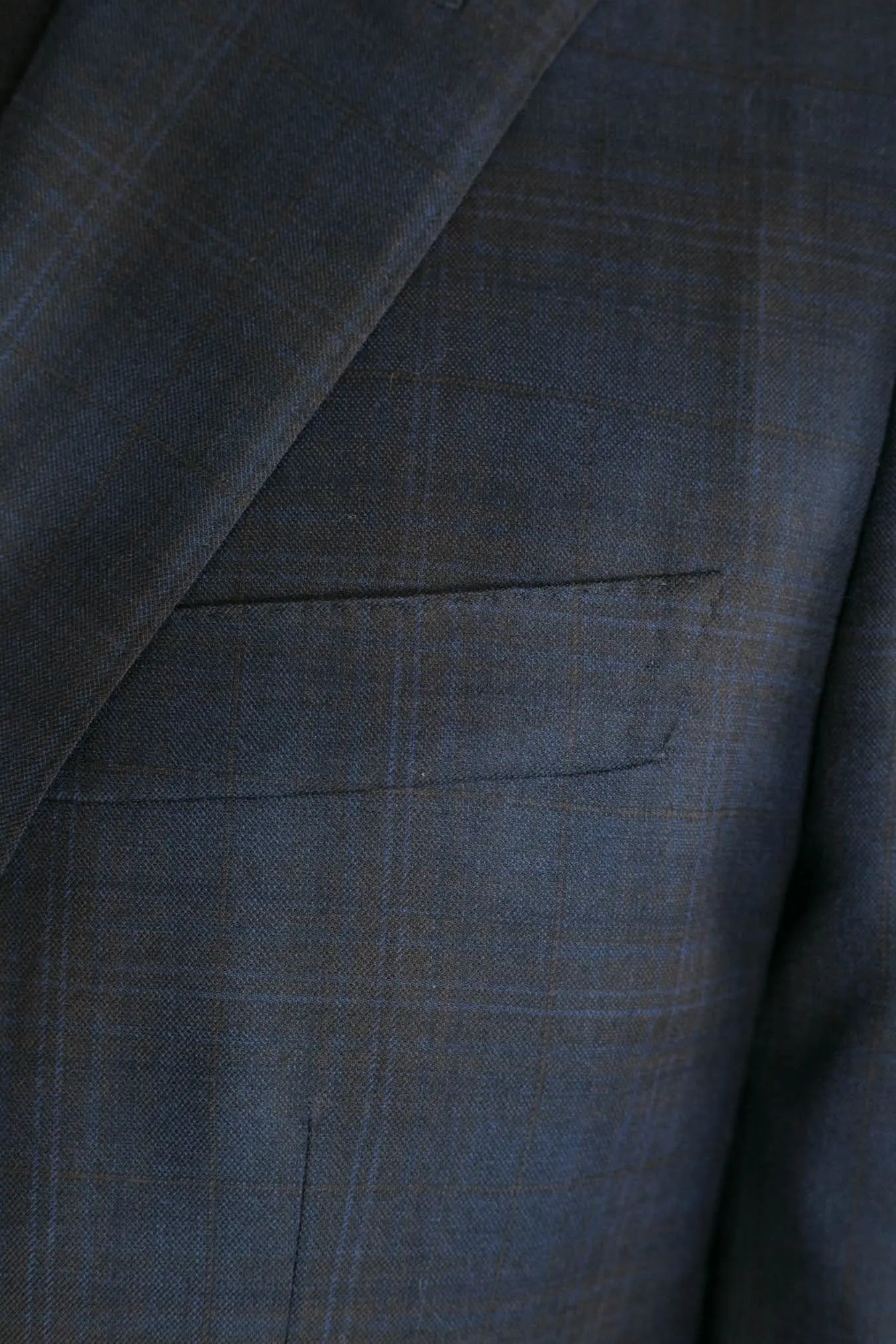 ISAIA Giacca Check Blu e Marrone