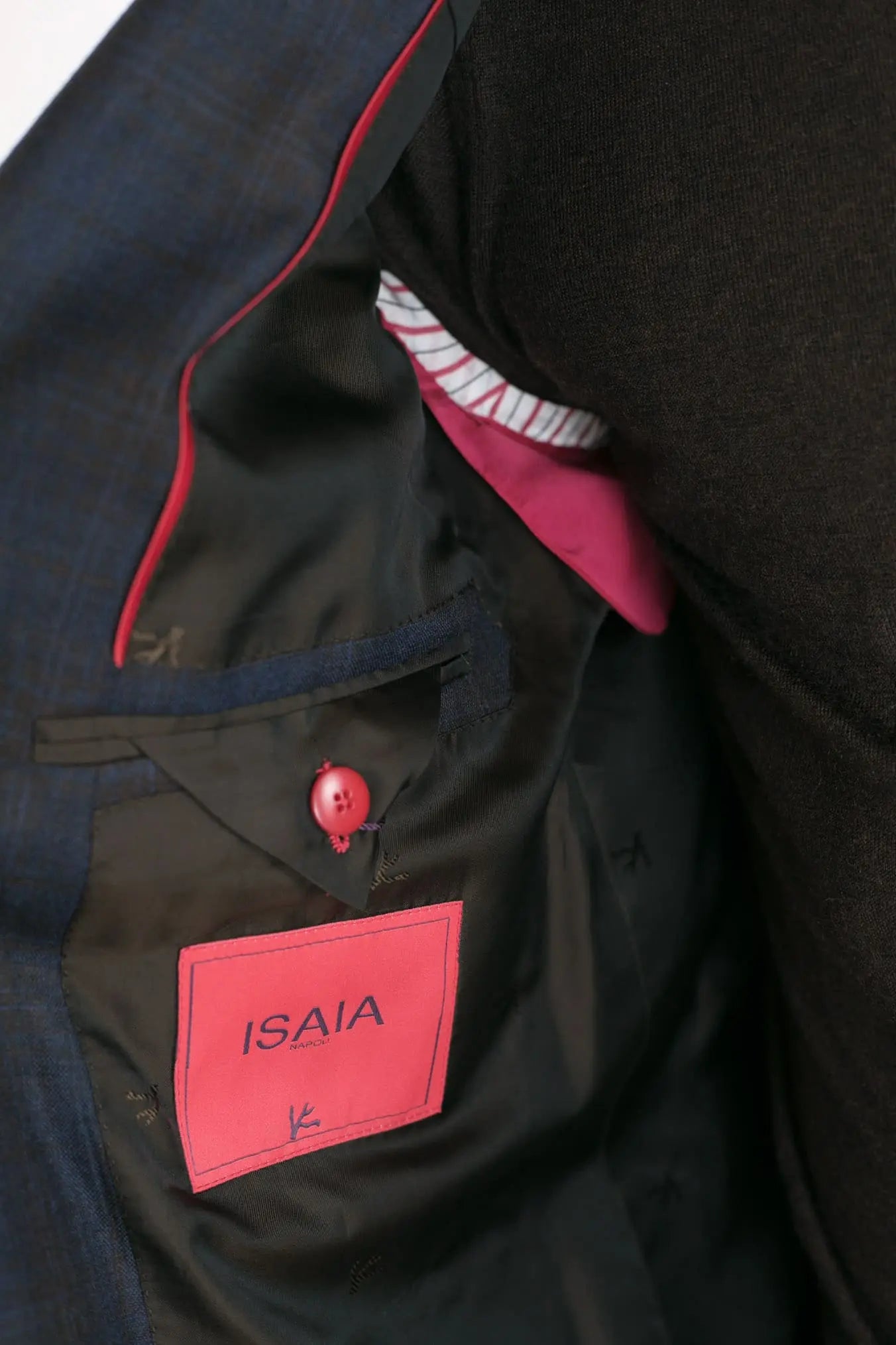 ISAIA Giacca Check Blu e Marrone