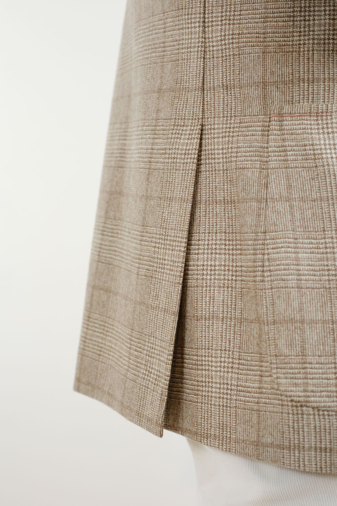 Giacca Principe di Galles Cashmere Beige - Guarino Store