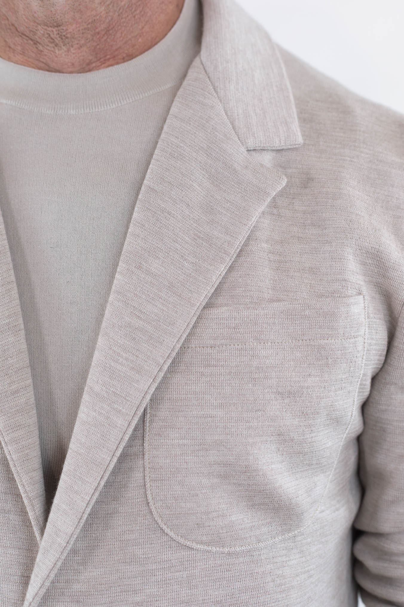 Giacca Maglia Jersey Lana Seta Cashmere - Guarino Store