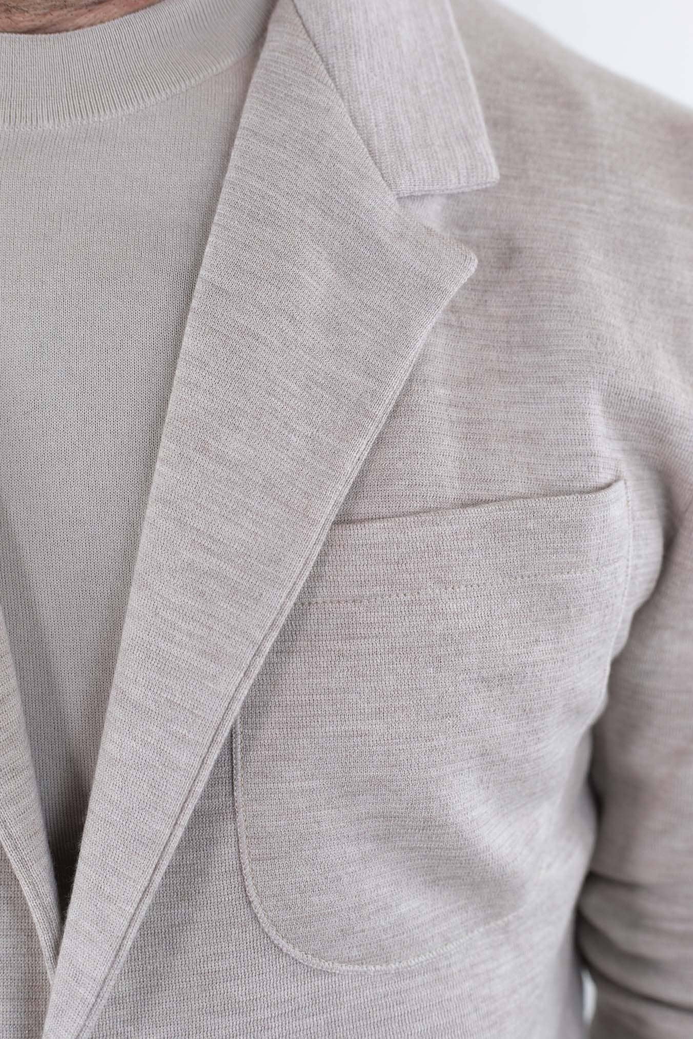 Giacca Maglia Jersey Lana Seta Cashmere - Guarino Store