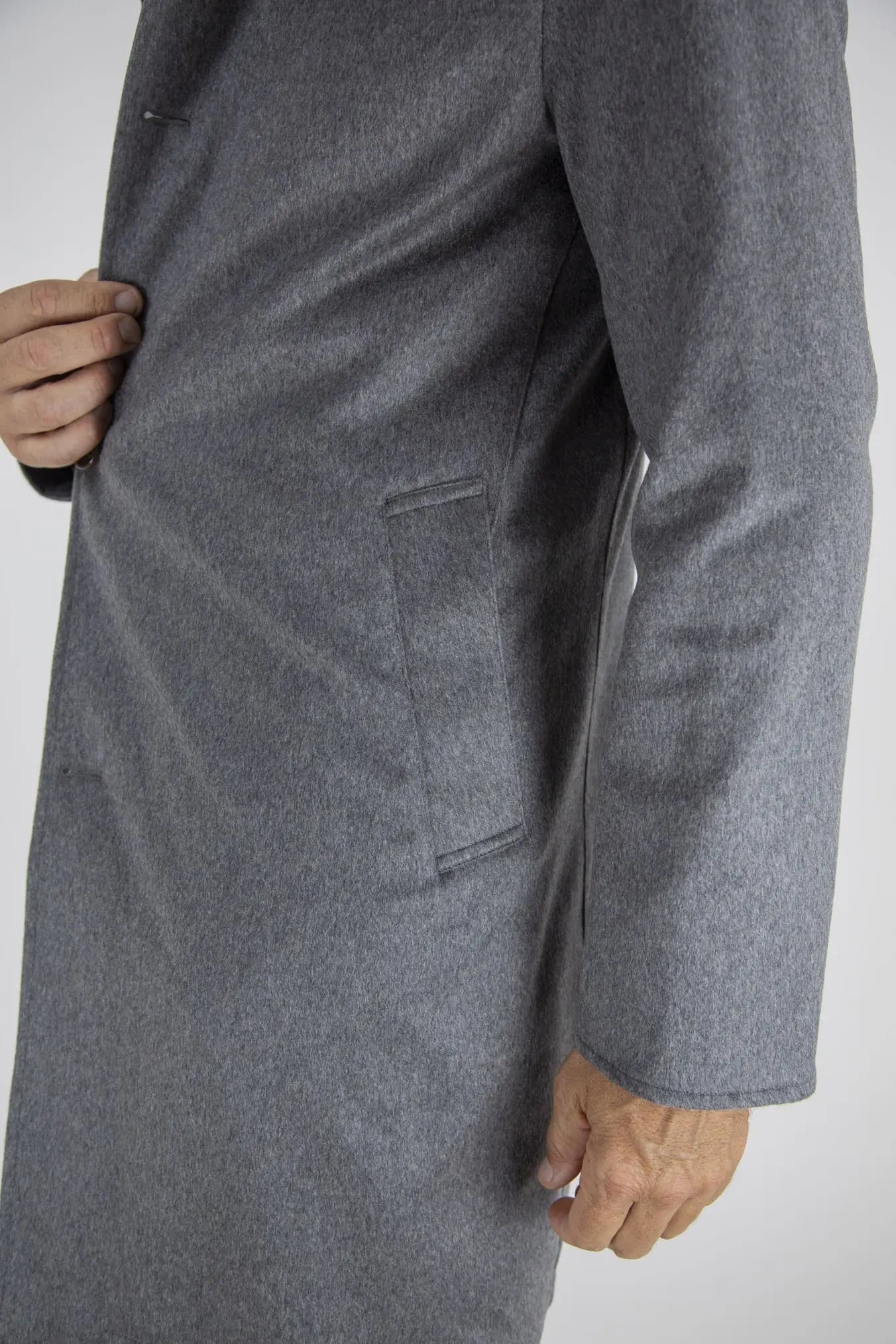 Cappotto Reversibile Cashmere e Nylon Grigio/Nero - Guarino Store