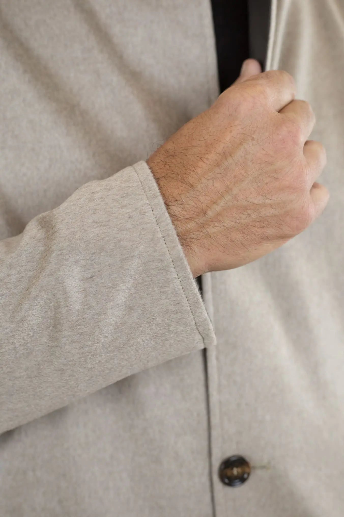 Cappotto Reversibile Cashmere e Nylon Beige/Testa di Moro - Guarino Store