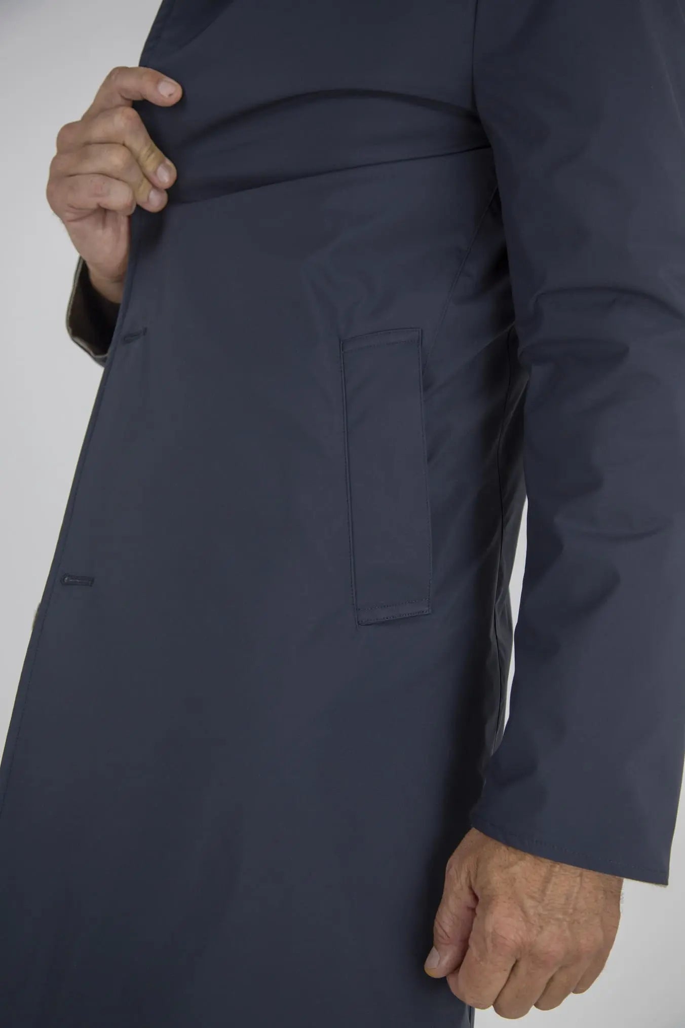 Cappotto Reversibile Cashmere e Nylon Beige/Blu - Guarino Store