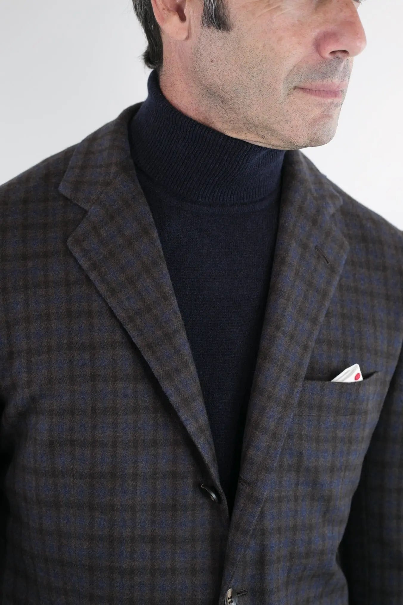 Giacca Check Testa di Moro e Blu - Guarino Store